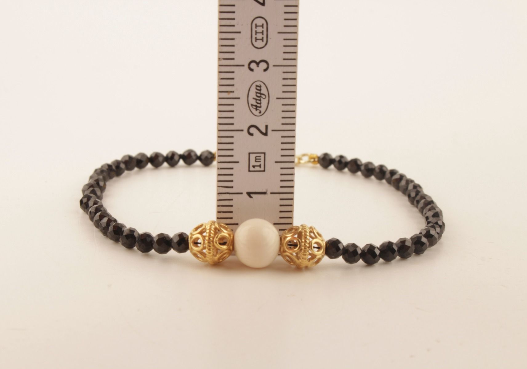 Black Spinel Mammoth Ivory Bracelet