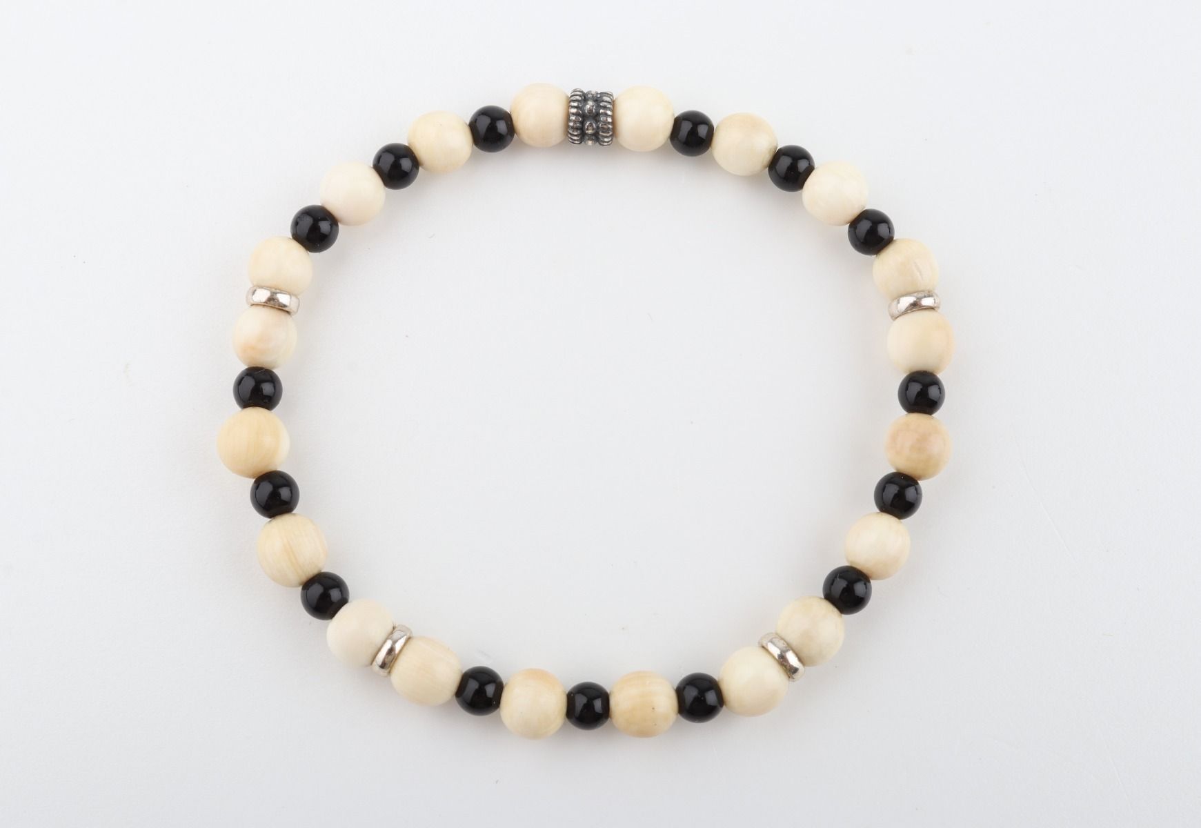 Mammoth Ivory & Agate Stacking Bracelet