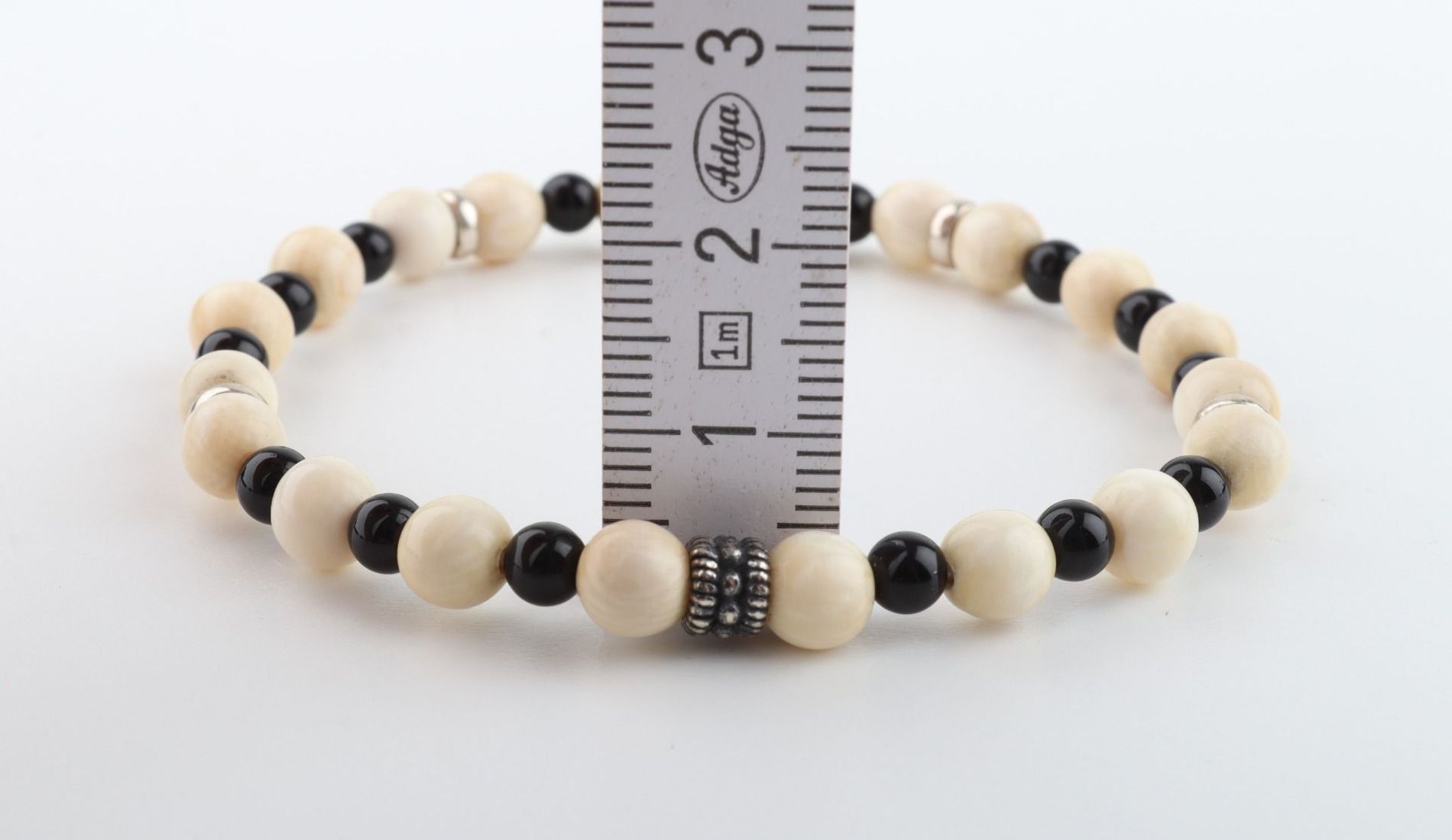 Mammoth Ivory & Agate Stacking Bracelet