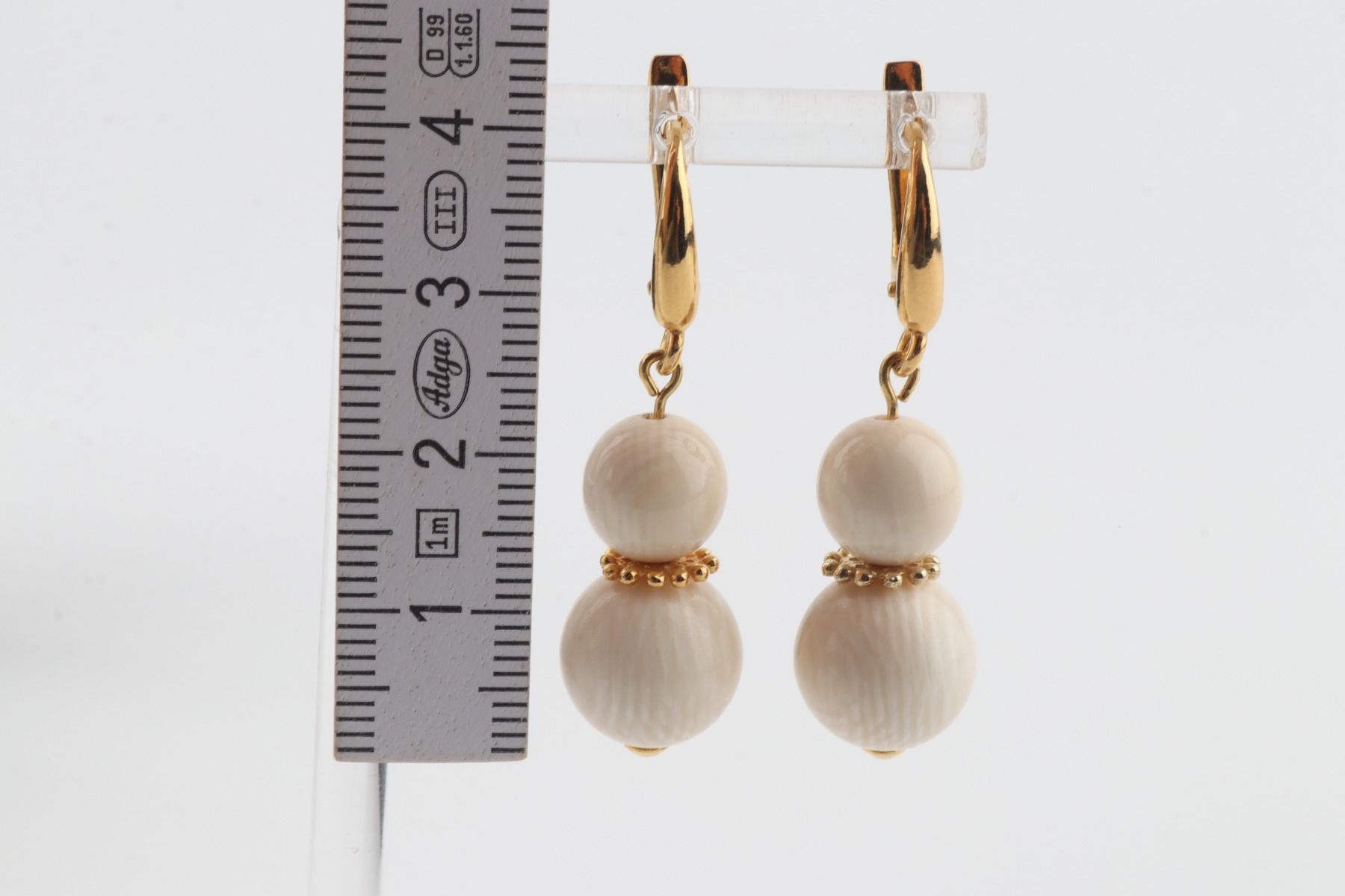 Minimalist Mammoth Ivory Drop Earrings