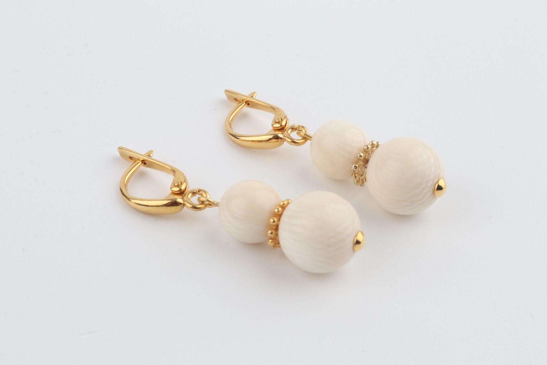 Minimalist Mammoth Ivory Drop Earrings