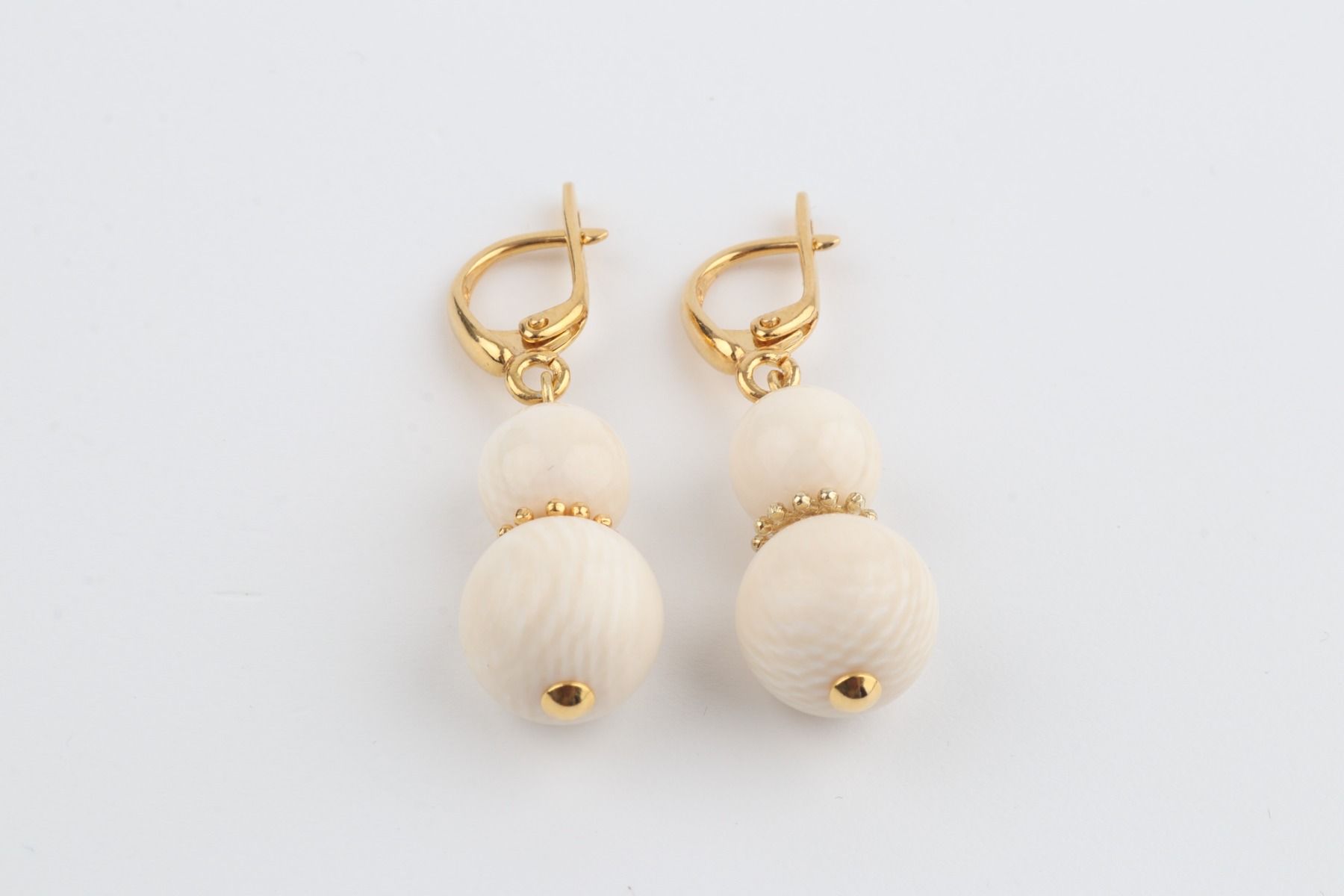 Minimalist Mammoth Ivory Drop Earrings