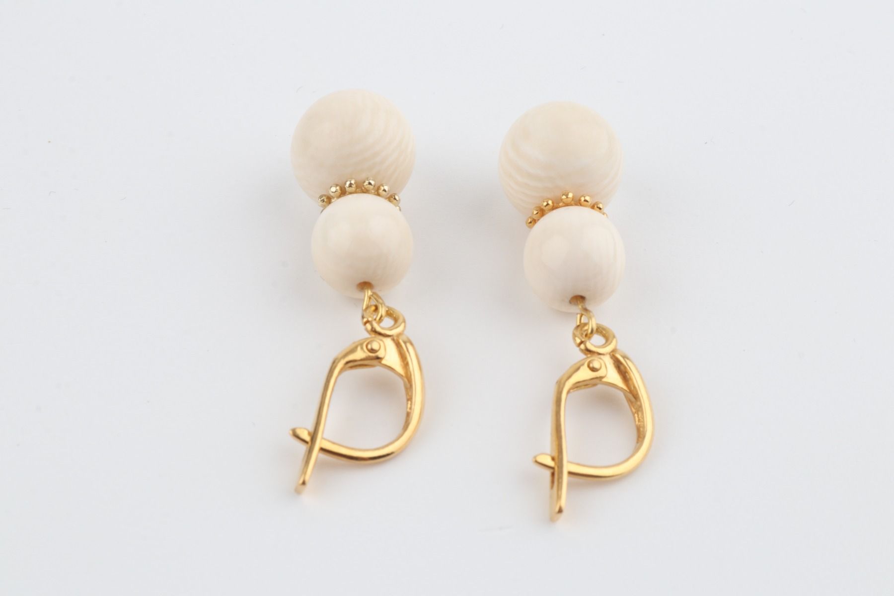 Minimalist Mammoth Ivory Drop Earrings
