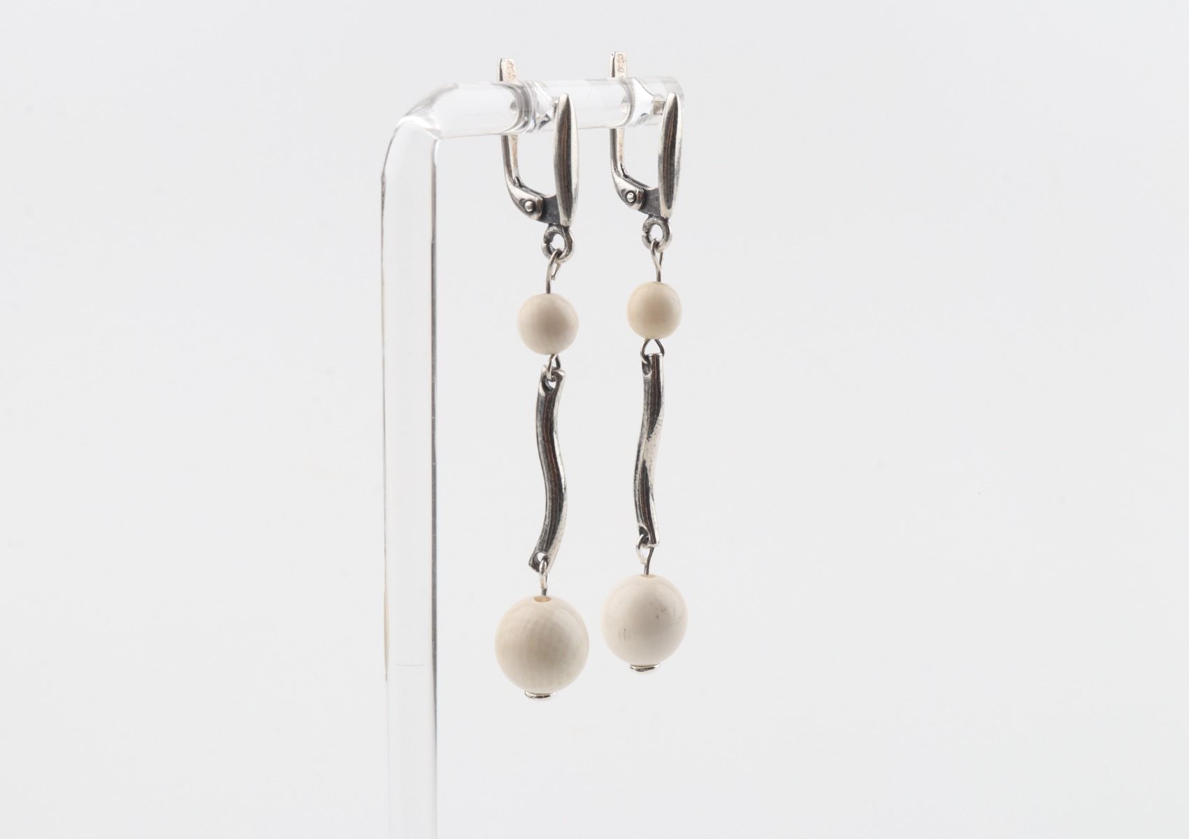 Wave Mammoth Ivory Earrings