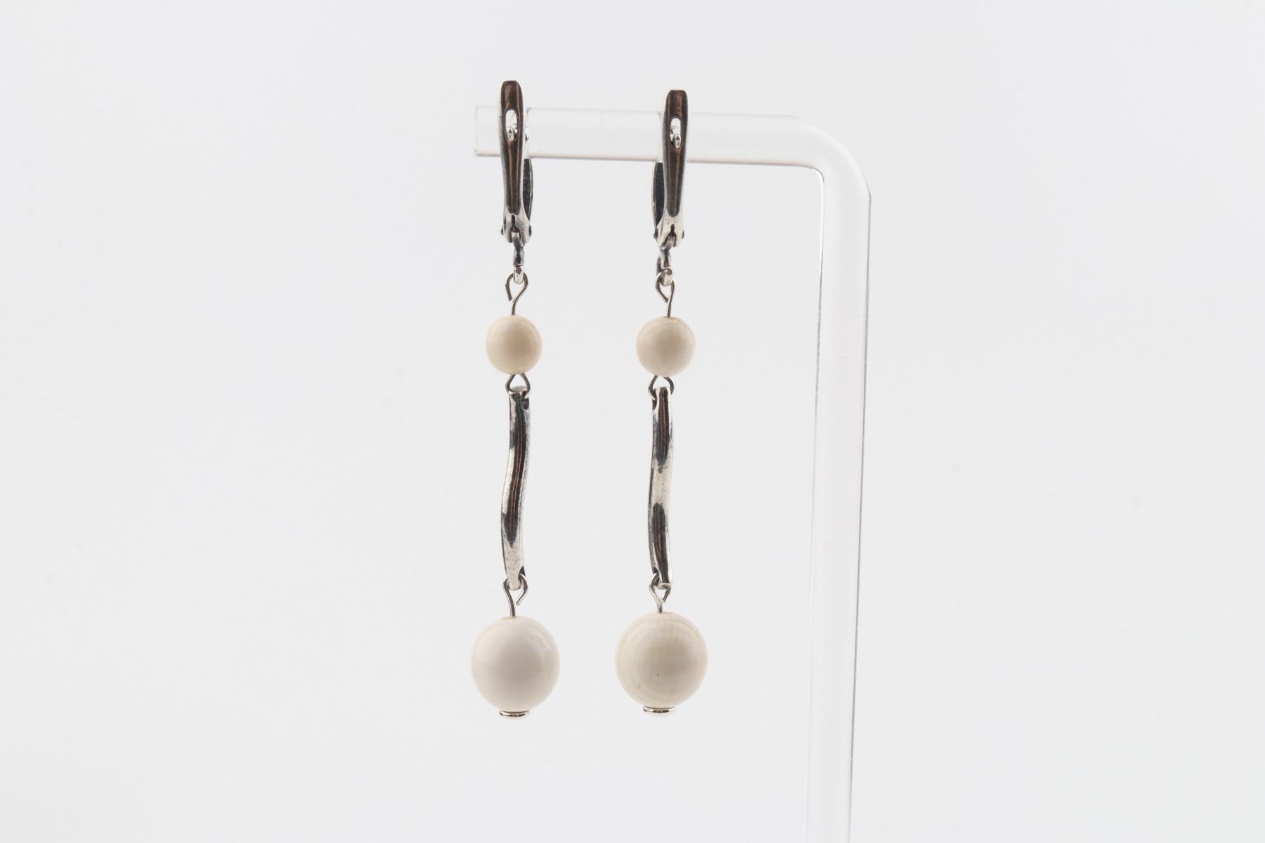 Wave Mammoth Ivory Earrings