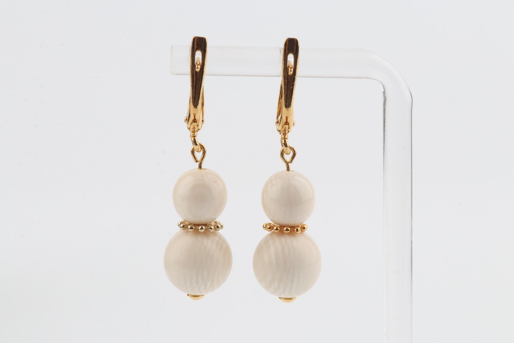 Minimalist Mammoth Ivory Drop Earrings
