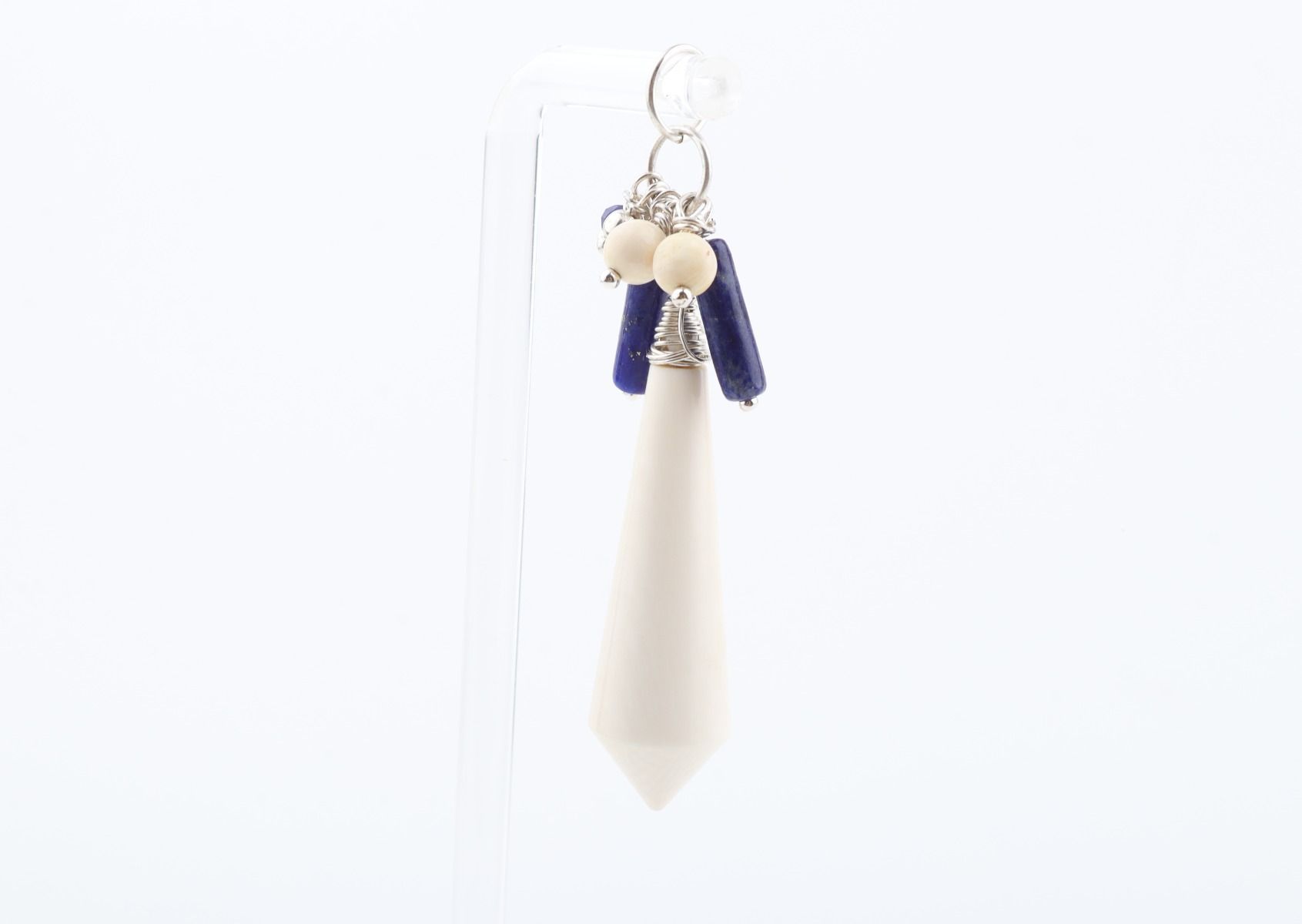 Mammoth Ivory & Lapis Lazuli Cluster Pendant