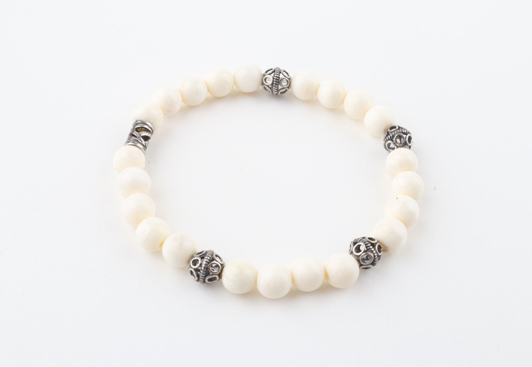 Mammoth Ivory & Sterling Silver Bracelet