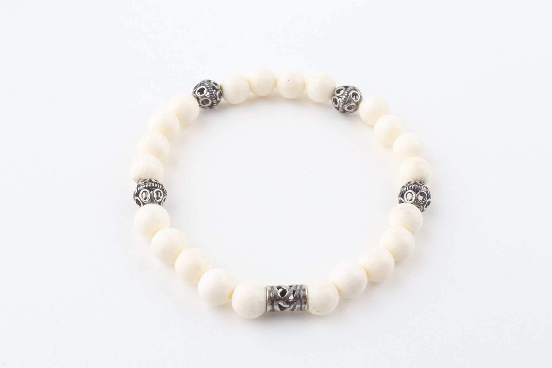 Mammoth Ivory & Sterling Silver Bracelet