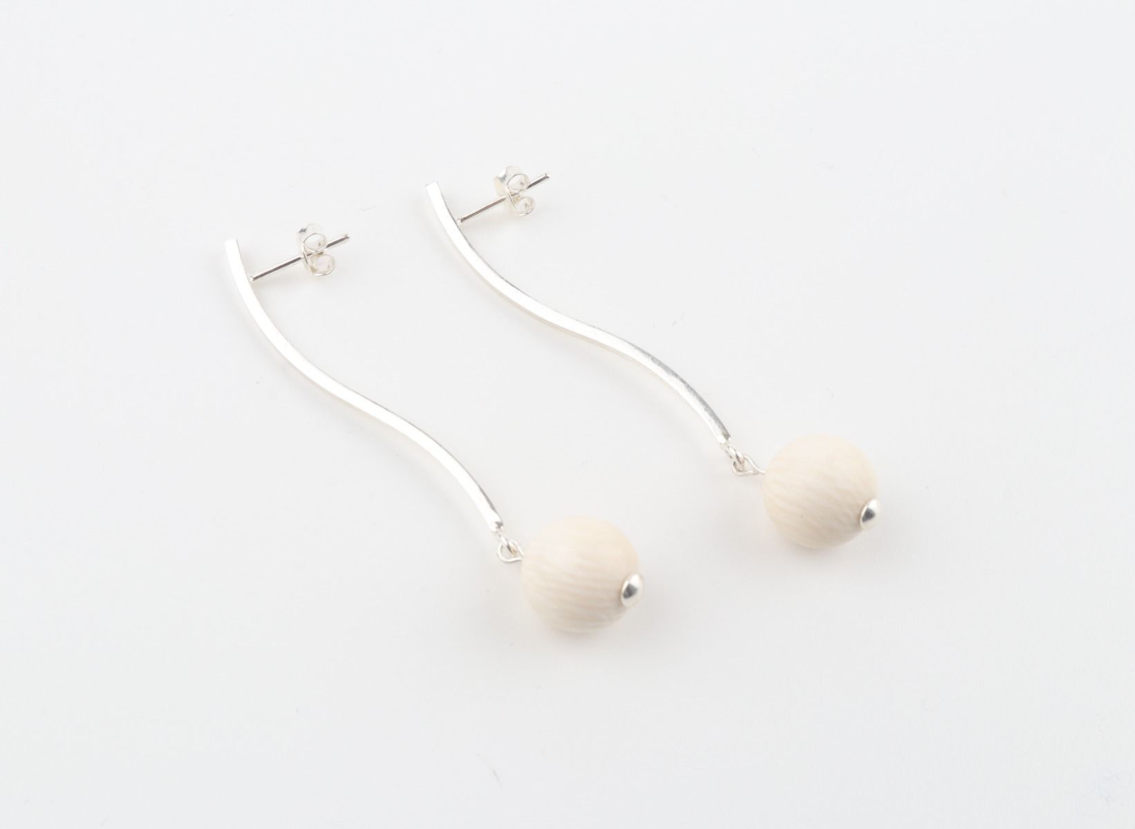 The Wave Mammoth Ivory Earrings