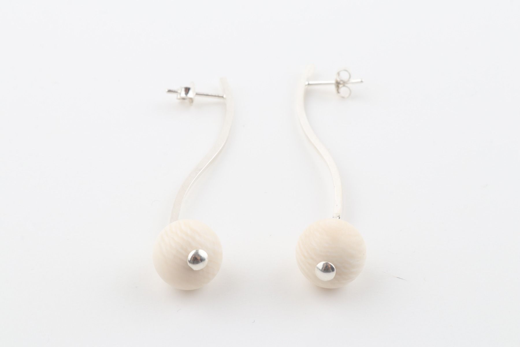 The Wave Mammoth Ivory Earrings