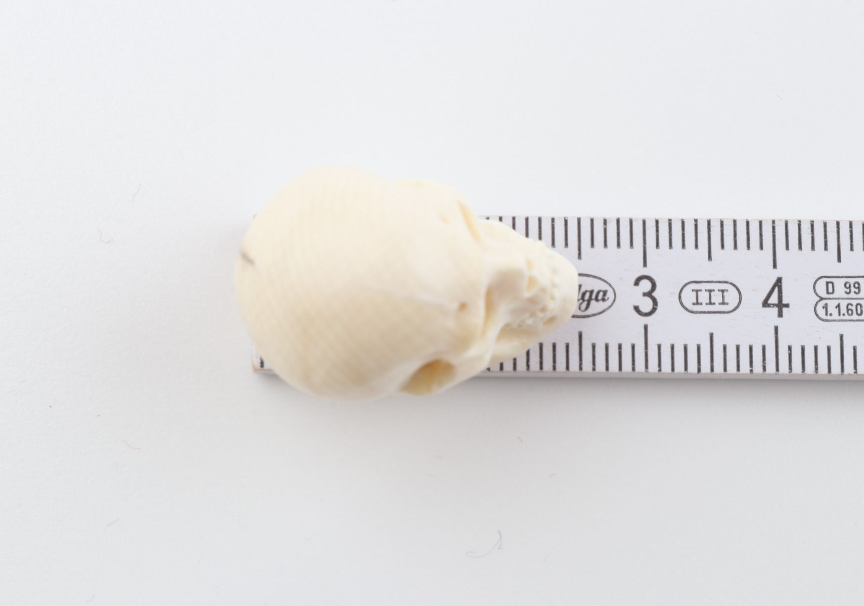 Hand carved mammoth ivory skull