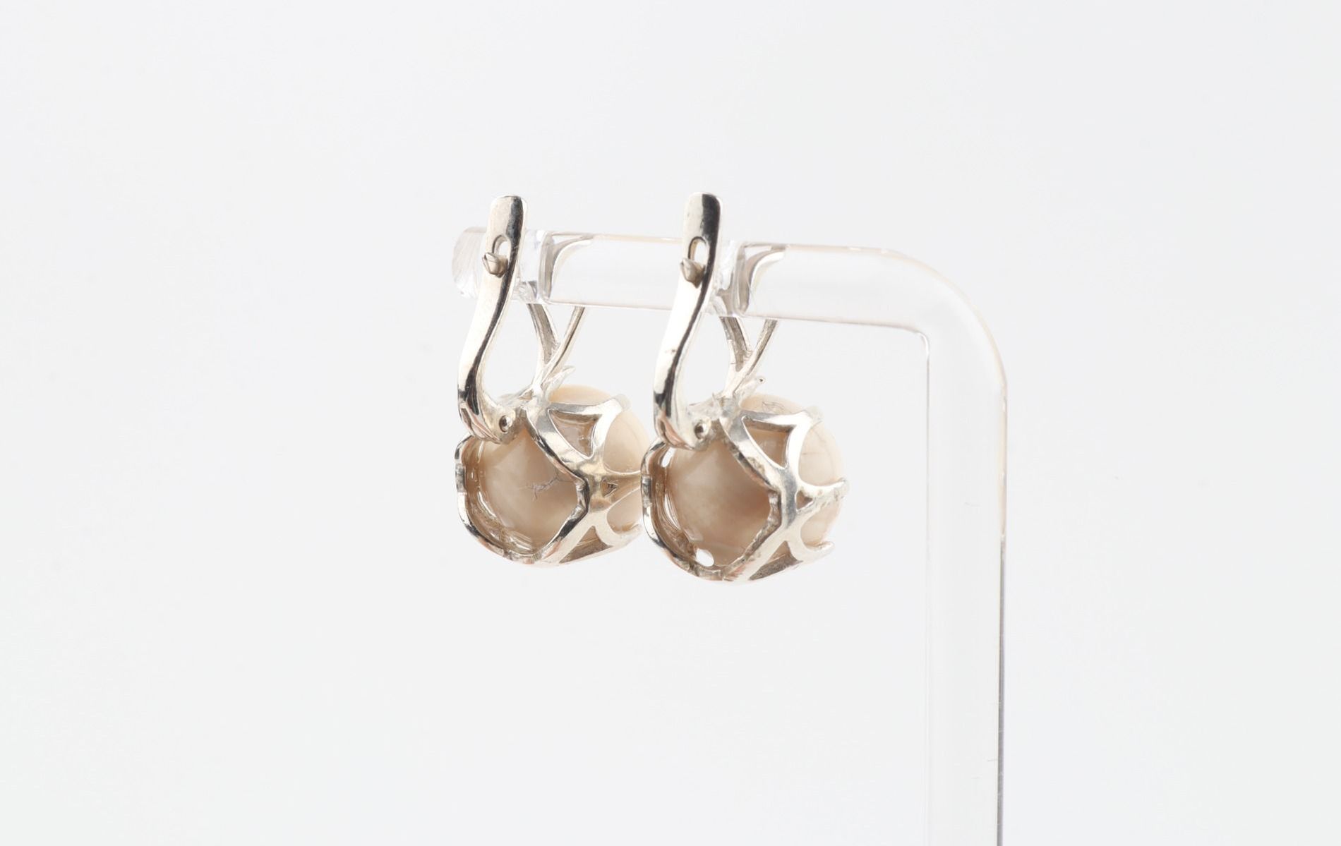 Mammoth Ivory & Silver Earrings