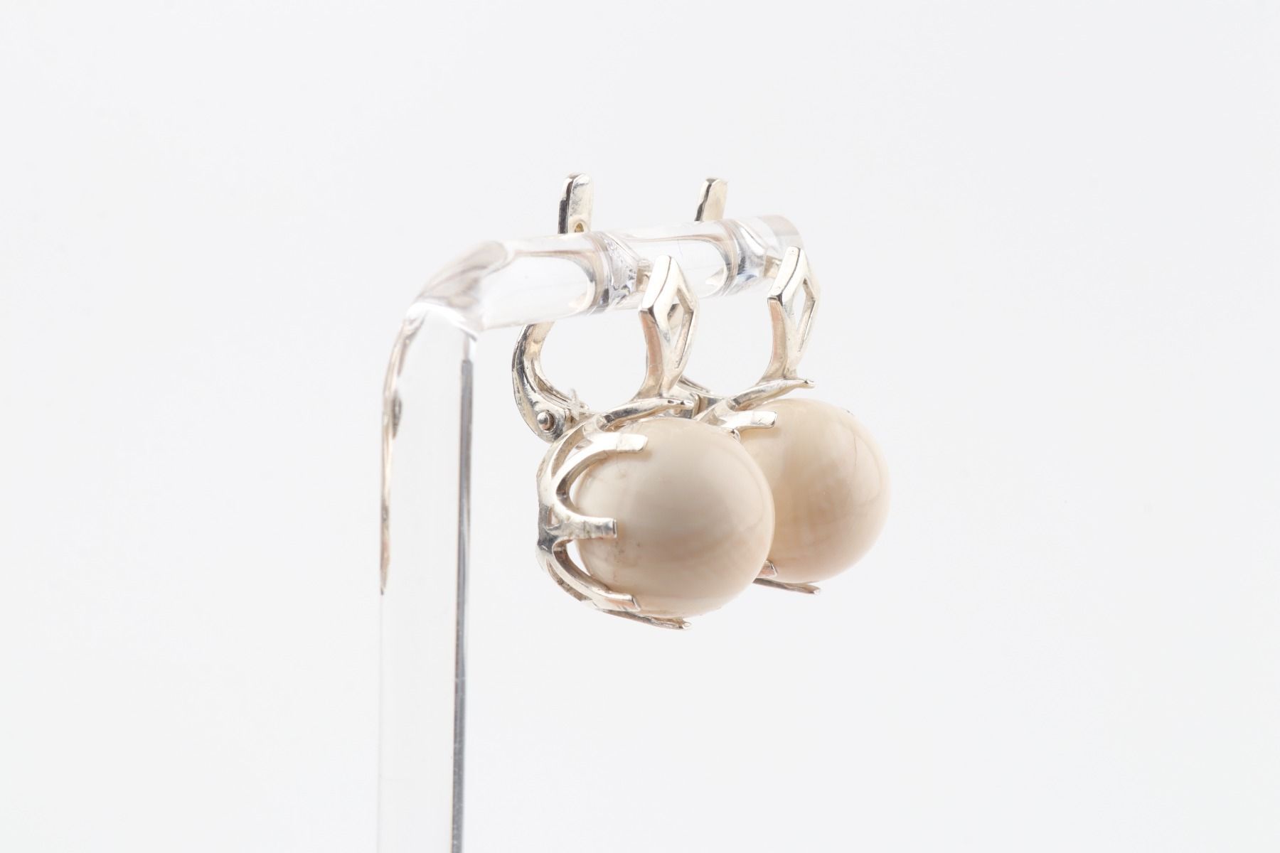 Mammoth Ivory & Silver Earrings
