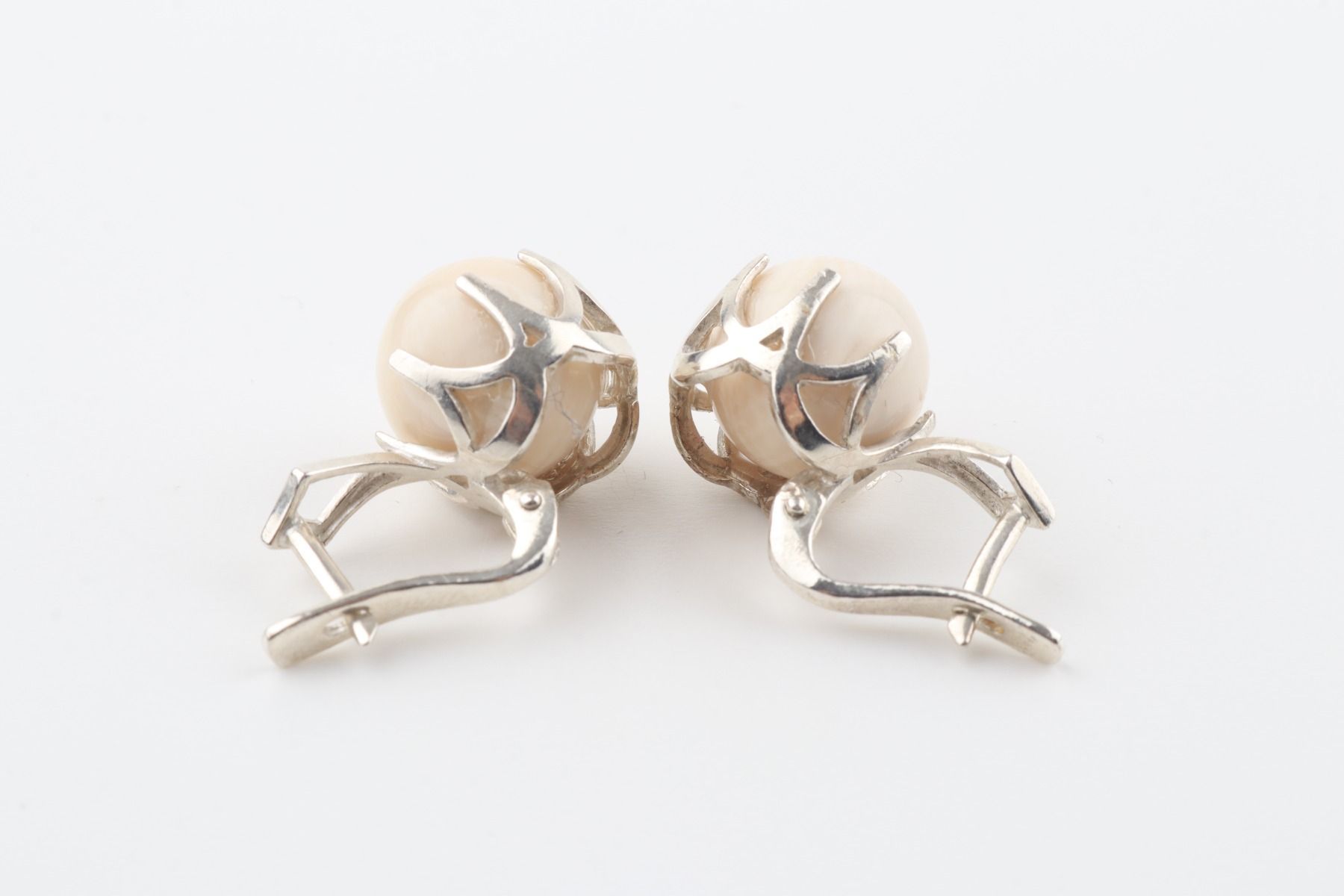 Mammoth Ivory & Silver Earrings