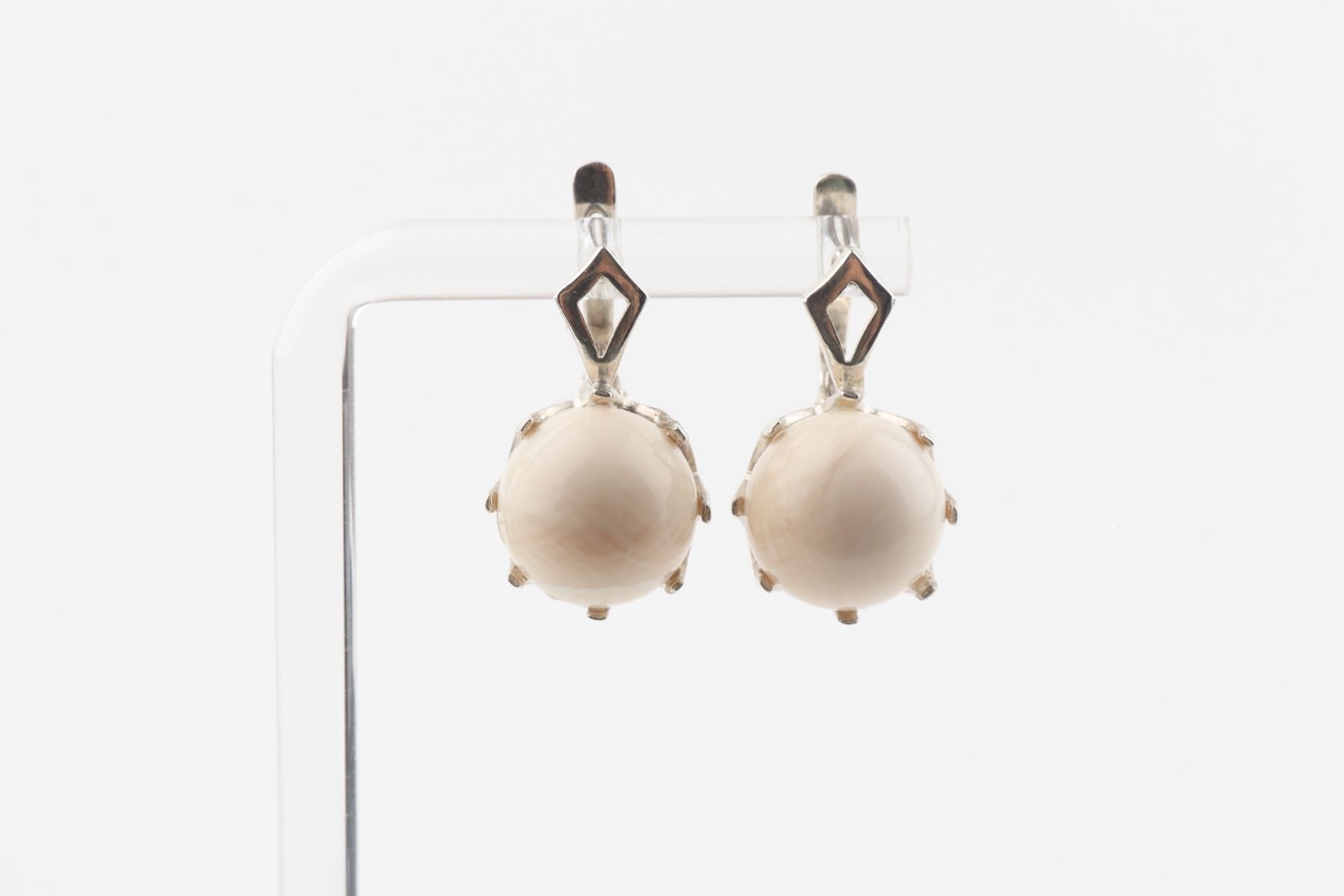 Mammoth Ivory & Silver Earrings