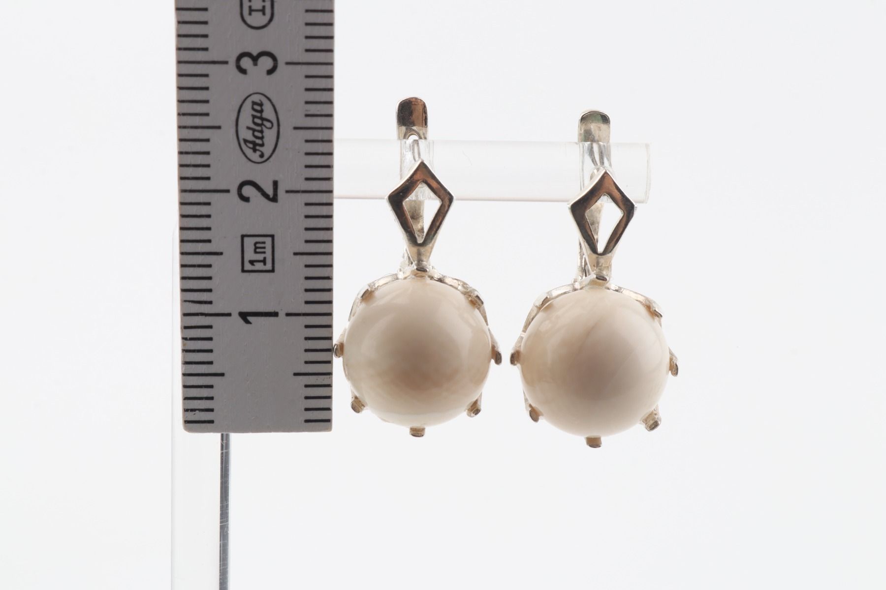 Mammoth Ivory & Silver Earrings