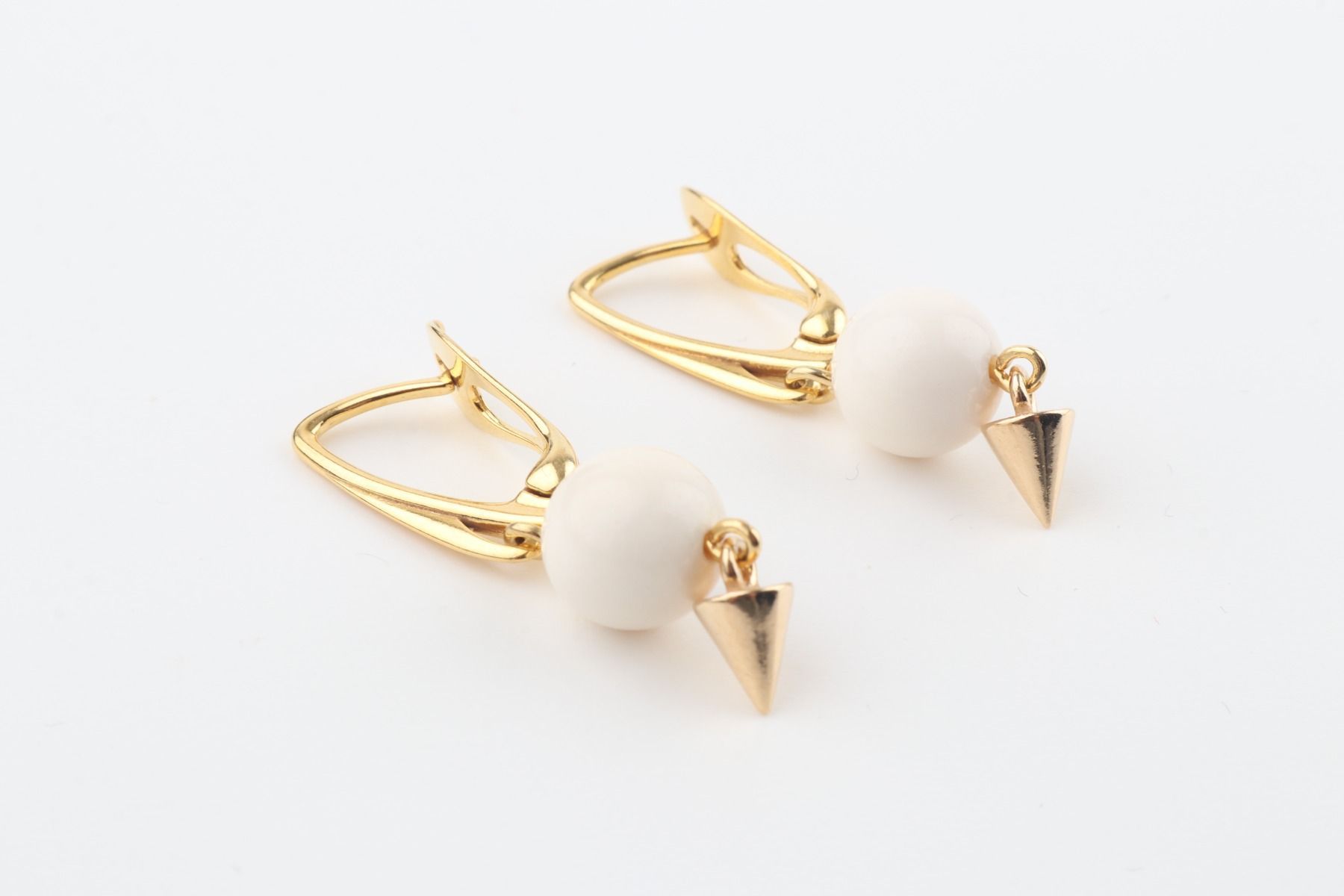 Pyramid Mammoth Ivory Earrings