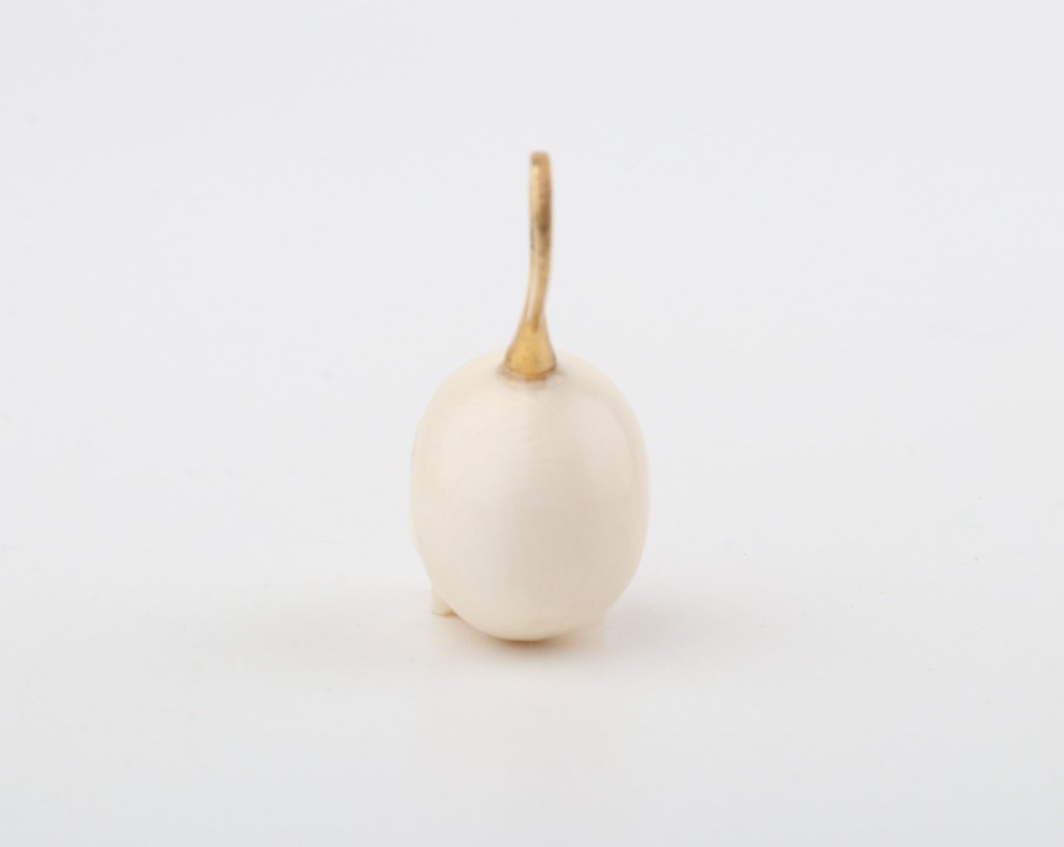 Festive Mammoth Ivory Skull Pendant 