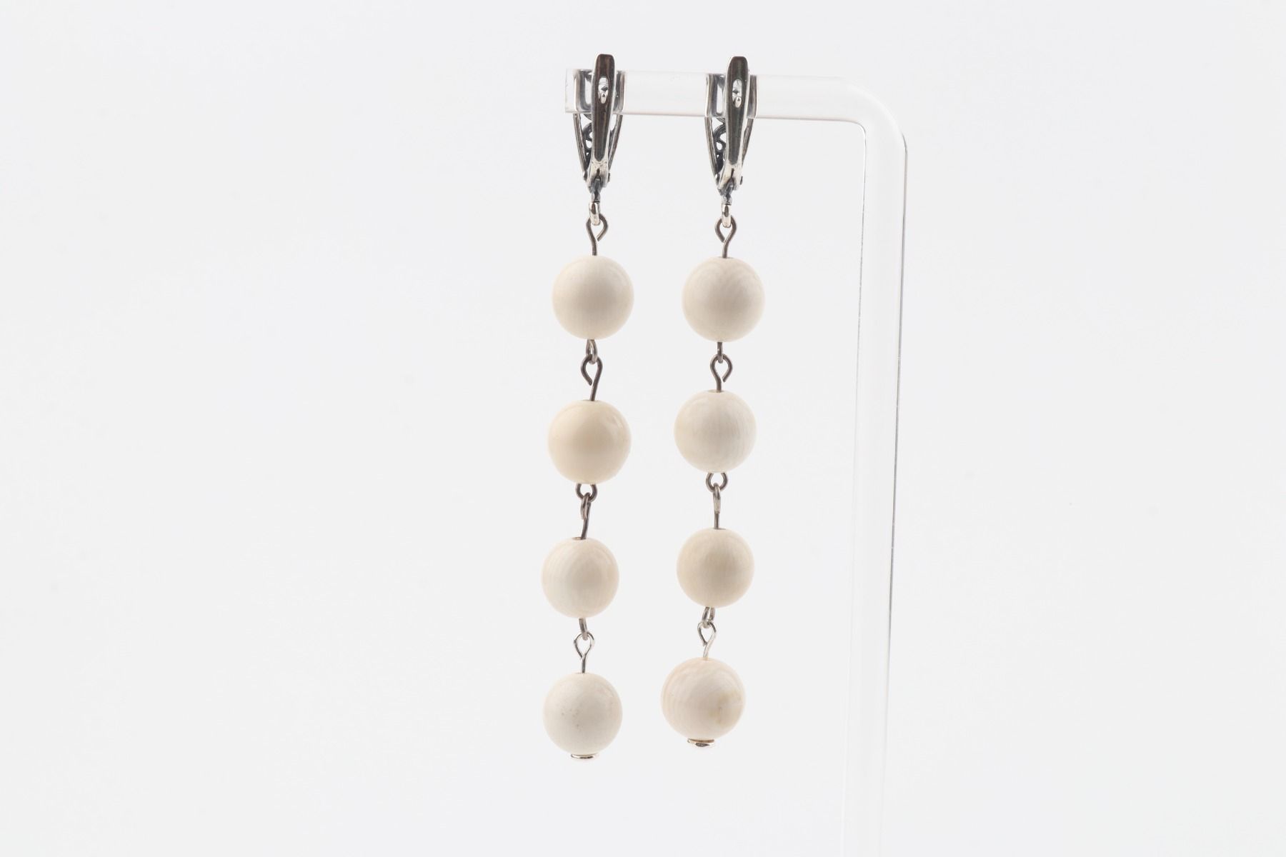 Long Dangle Mammoth Ivory Earrings