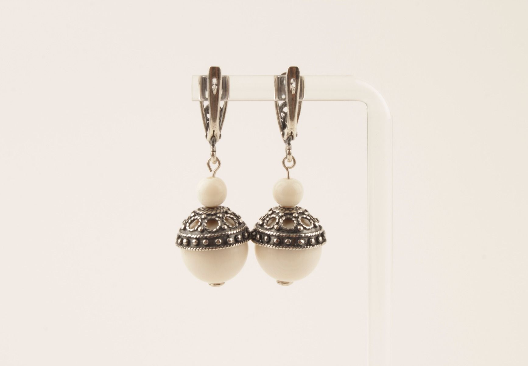 Eternal Filigree Mammoth Ivory Earrings
