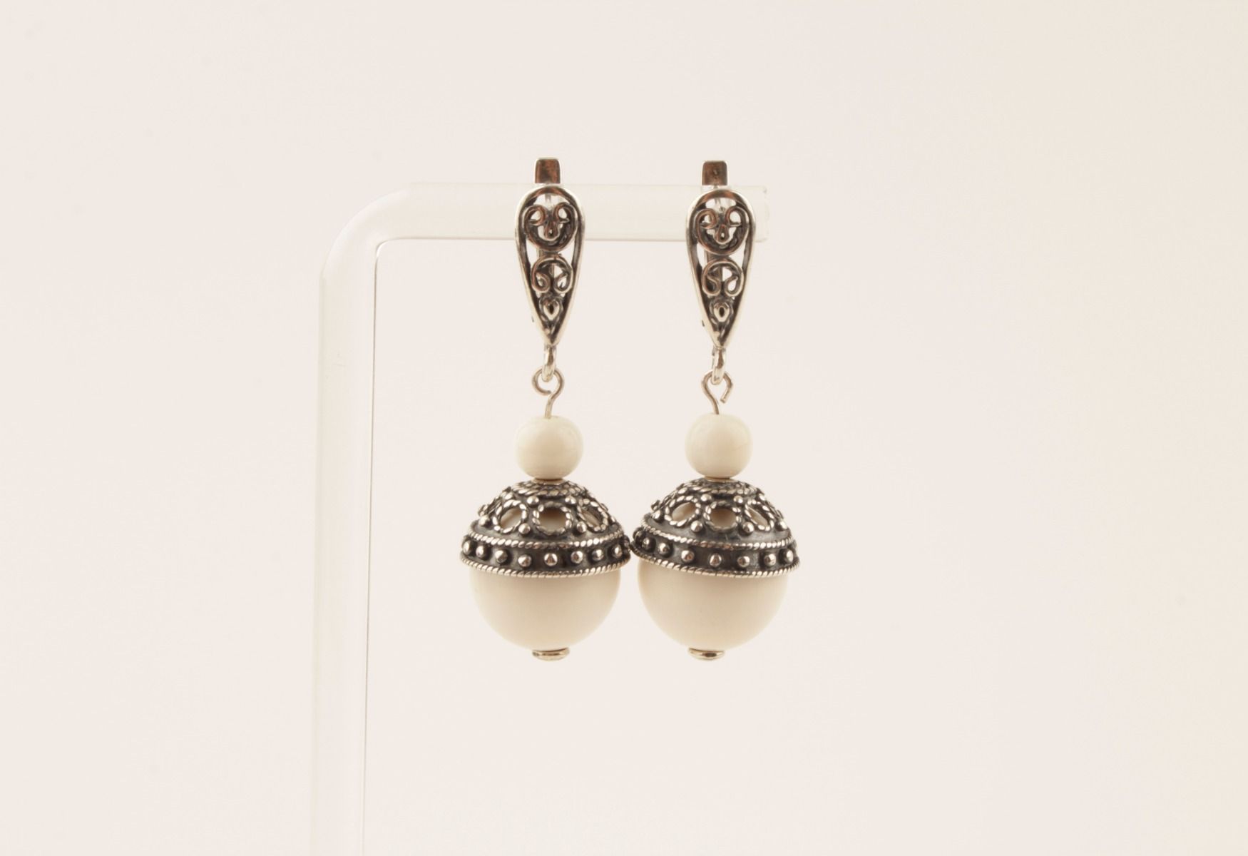 Eternal Filigree Mammoth Ivory Earrings