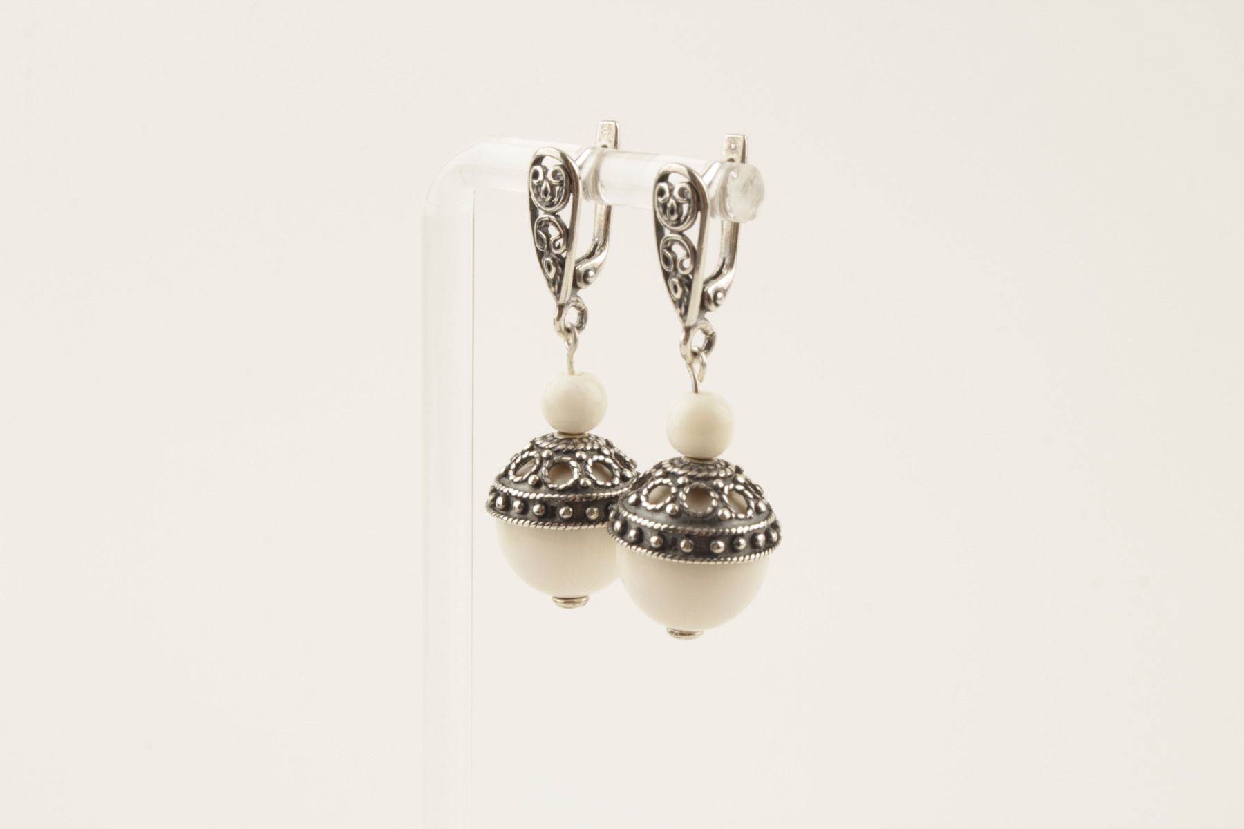 Eternal Filigree Mammoth Ivory Earrings