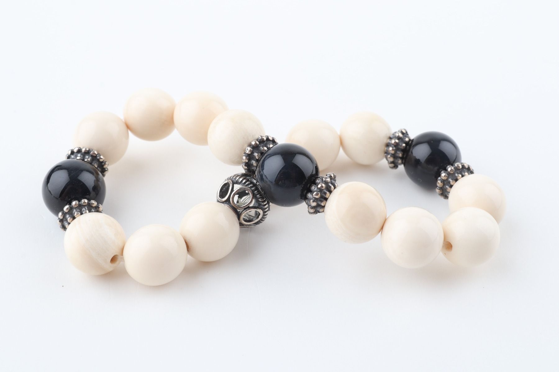 Mammoth Ivory & Falcon's Eye Bracelet