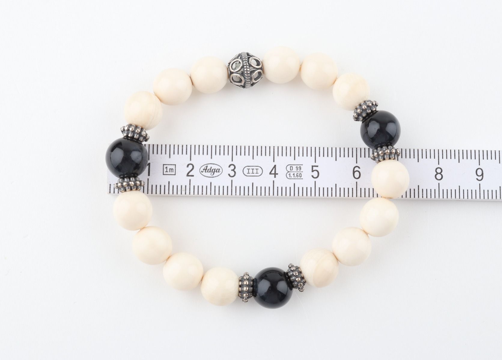 Mammoth Ivory & Falcon's Eye Bracelet