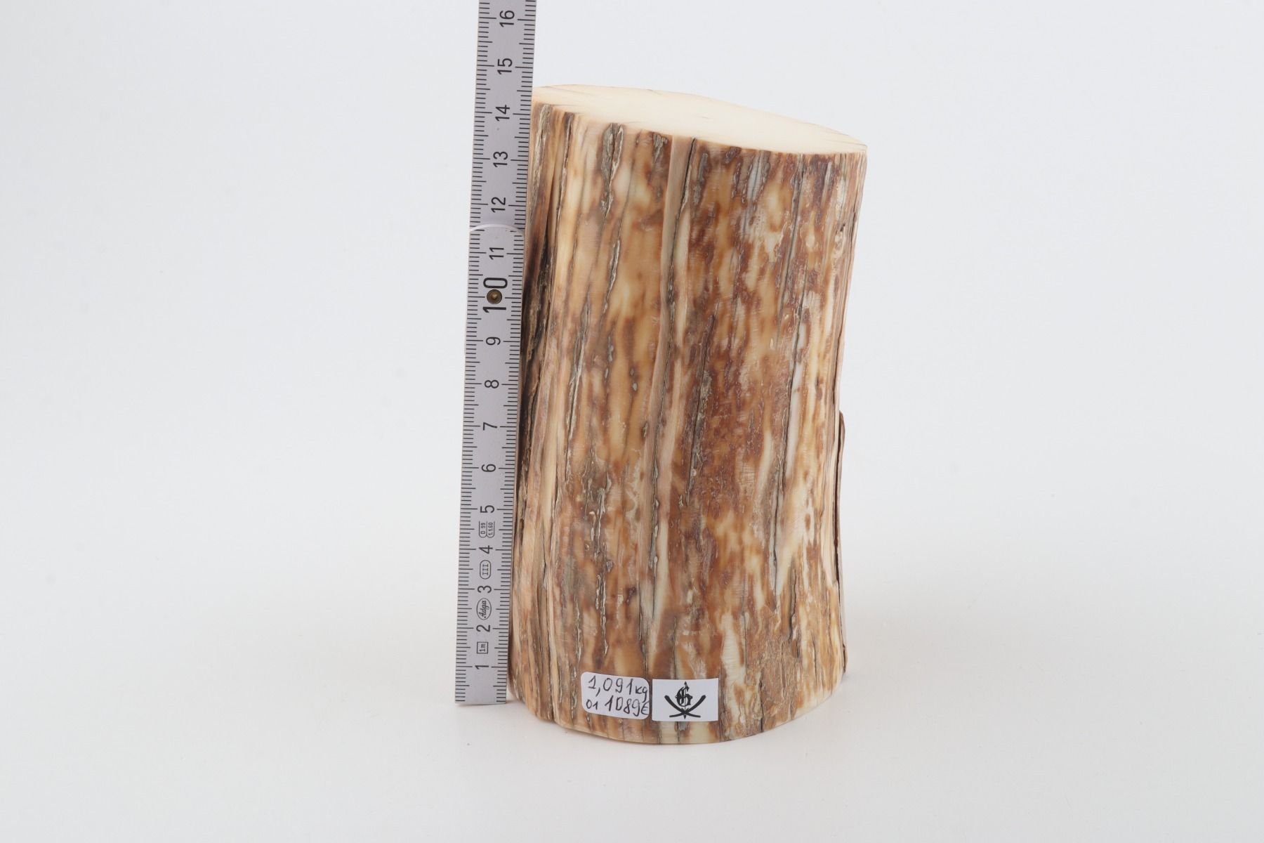 Round mammoth ivory piece