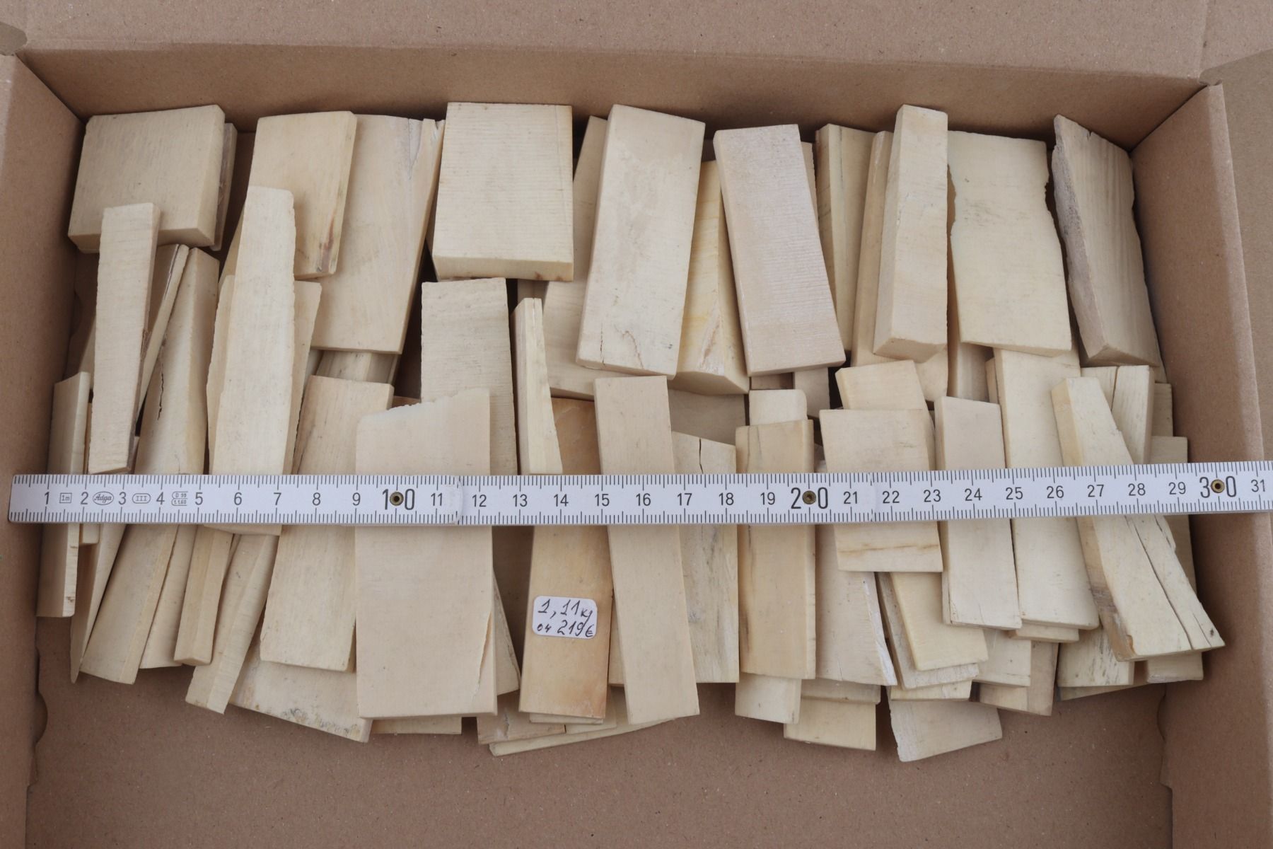 White mammoth ivory pieces