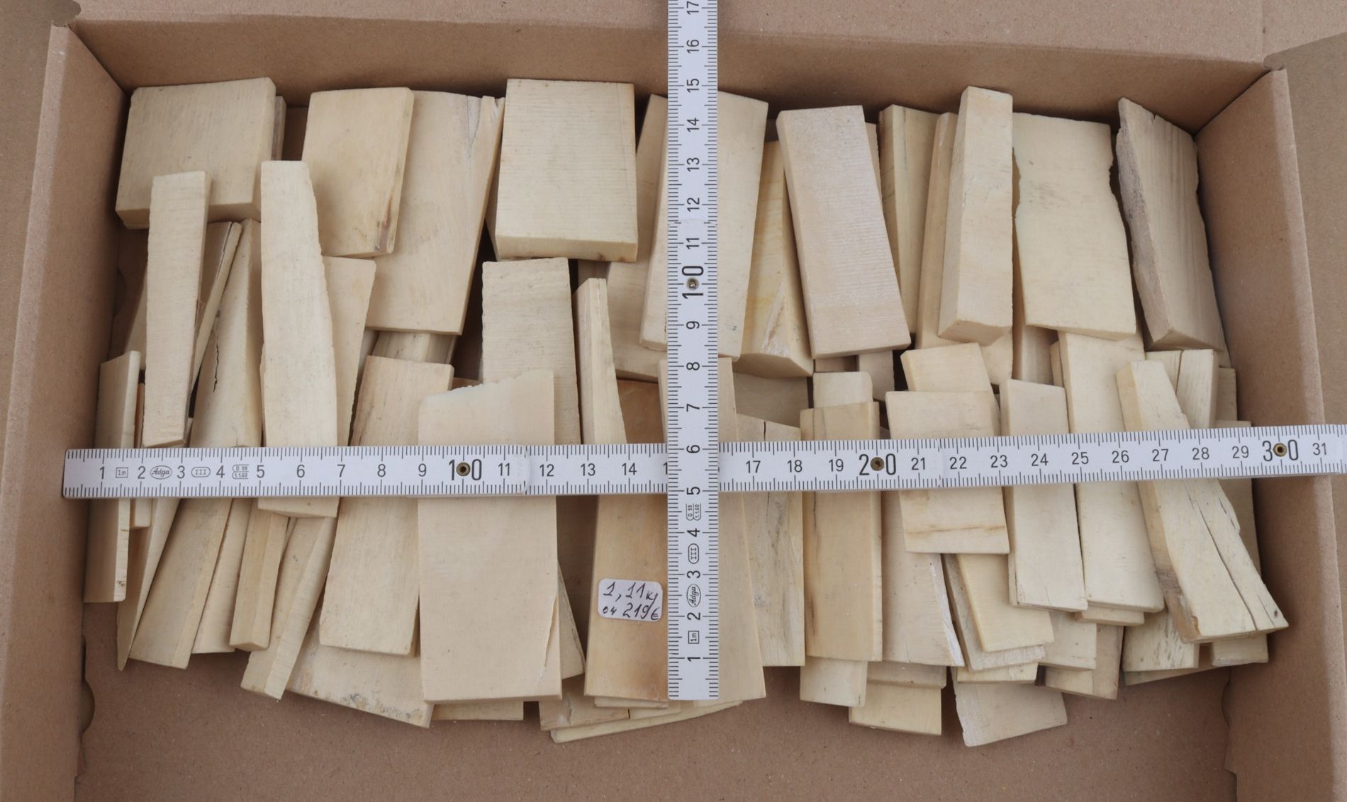 White mammoth ivory pieces