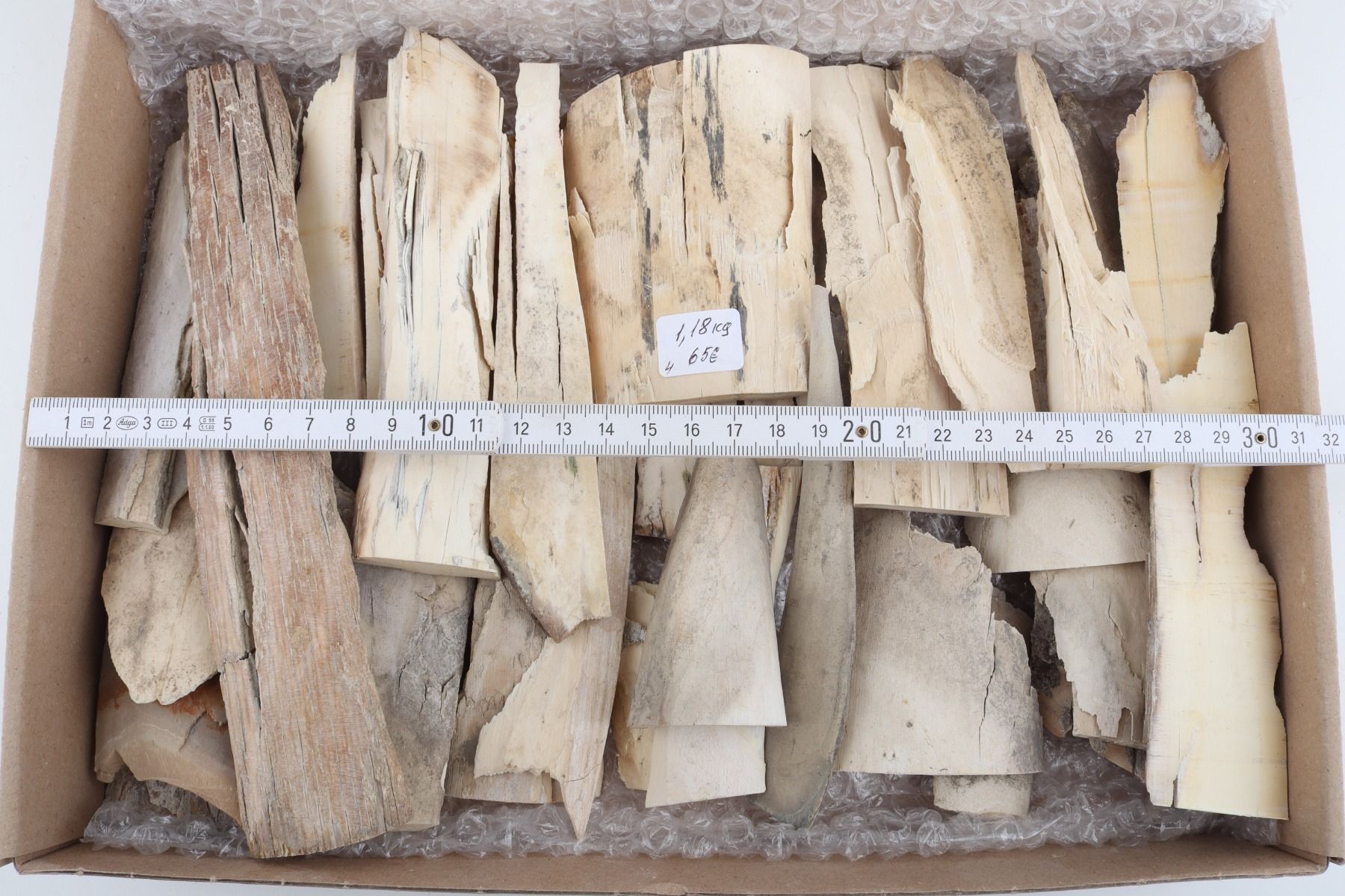 Raw mammoth ivory offcuts