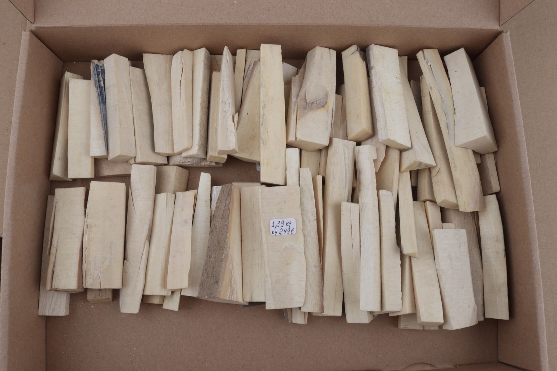 White mammoth ivory pieces