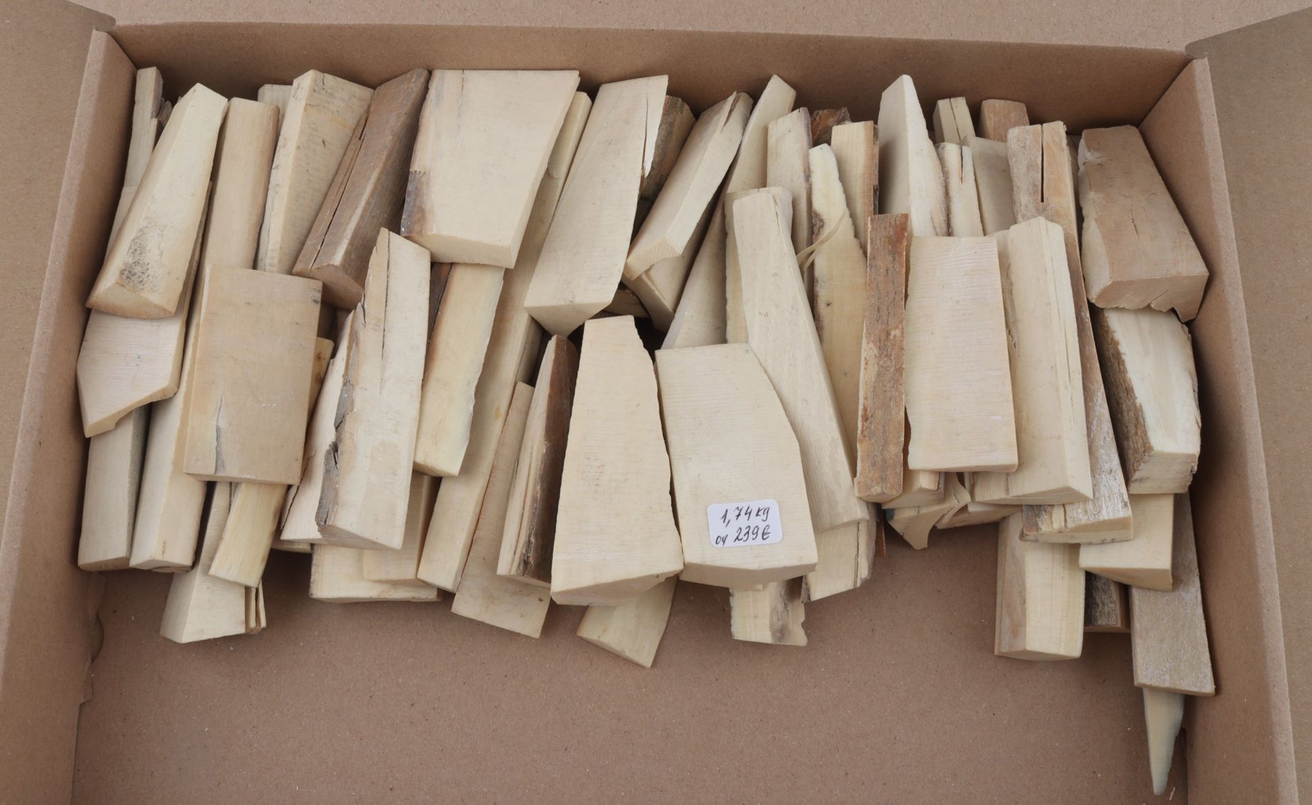 White mammoth ivory offcuts