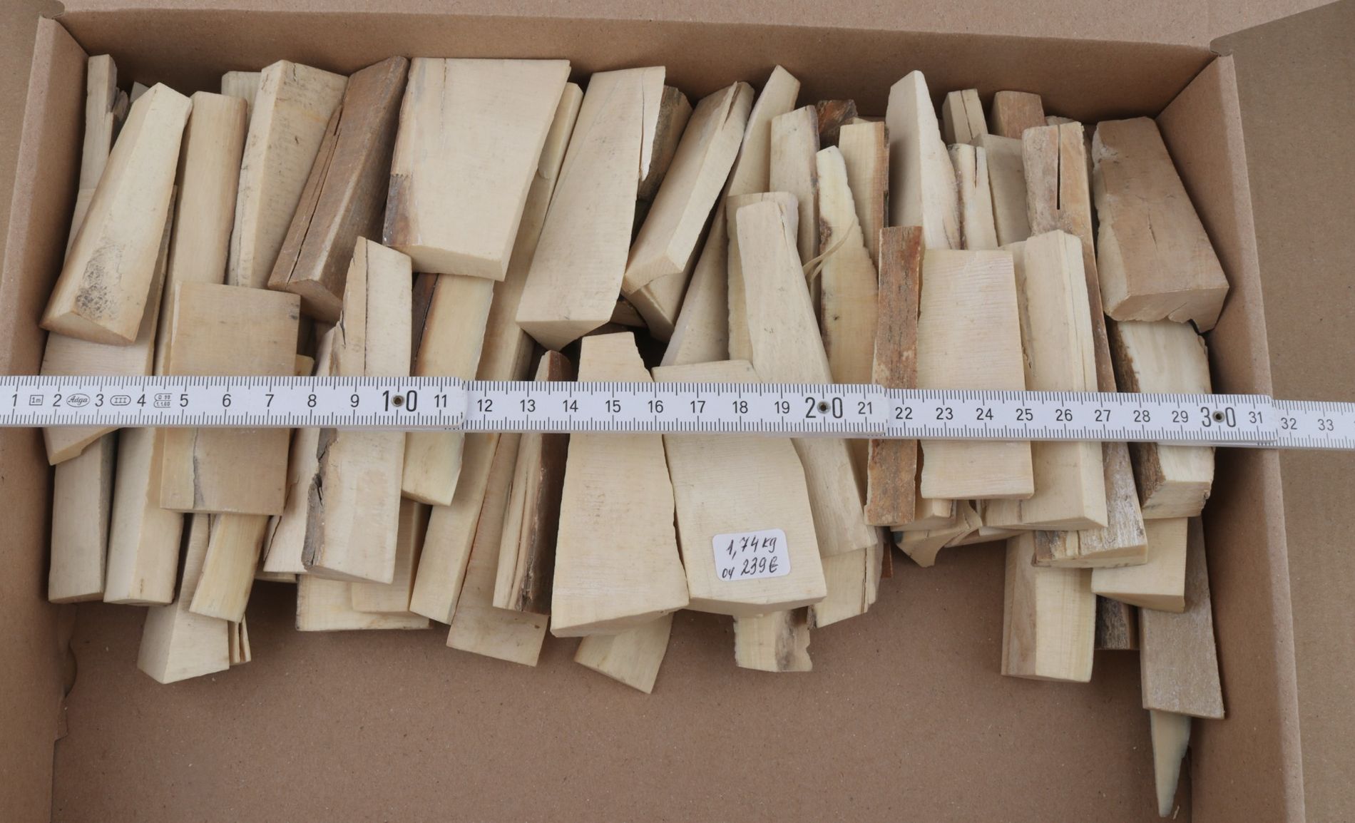 White mammoth ivory offcuts