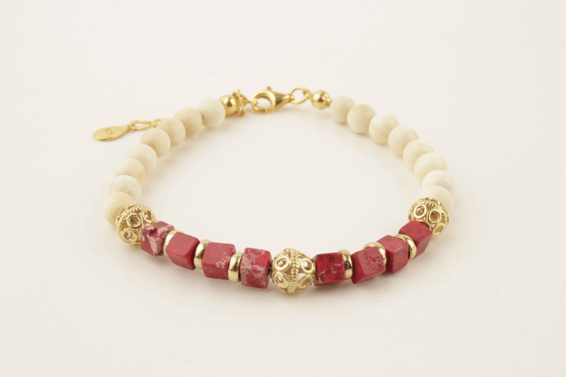 Pink Electric Mammoth Ivory Bracelet