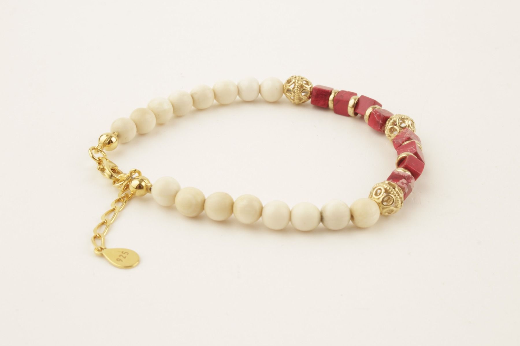Pink Electric Mammoth Ivory Bracelet