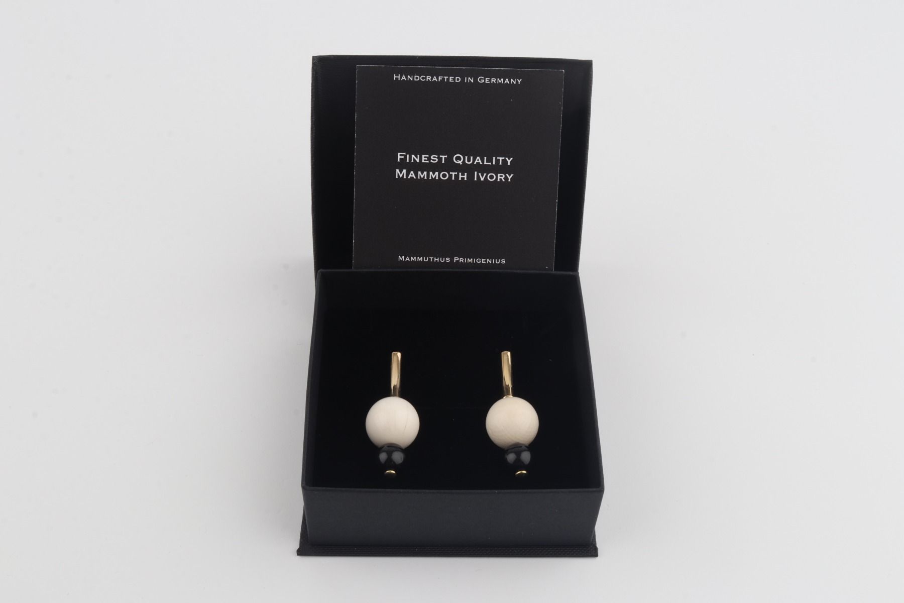 Mammoth Ivory & Agate Drop Earrings