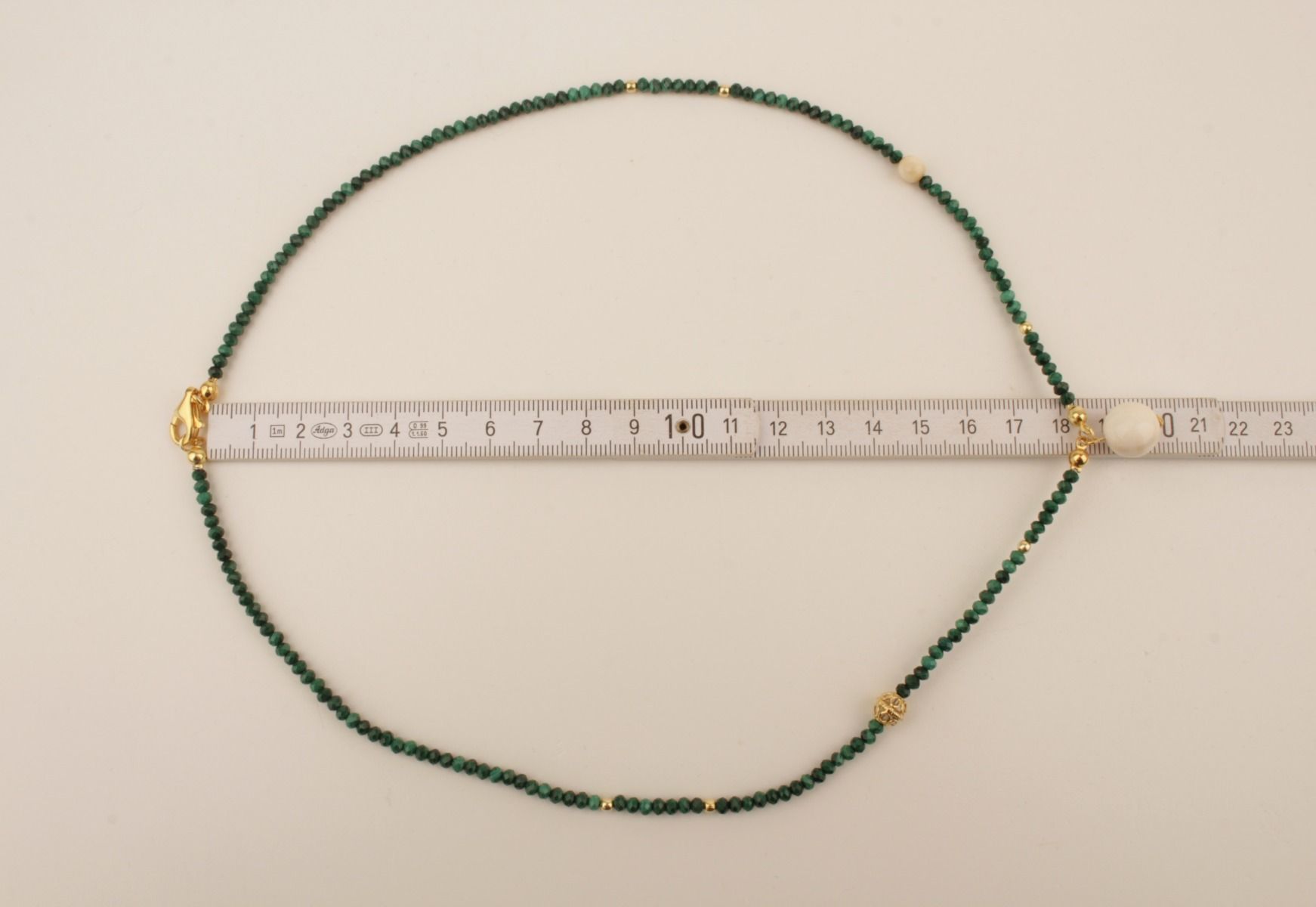 Faceted Malachite & Mammoth Ivory Necklace