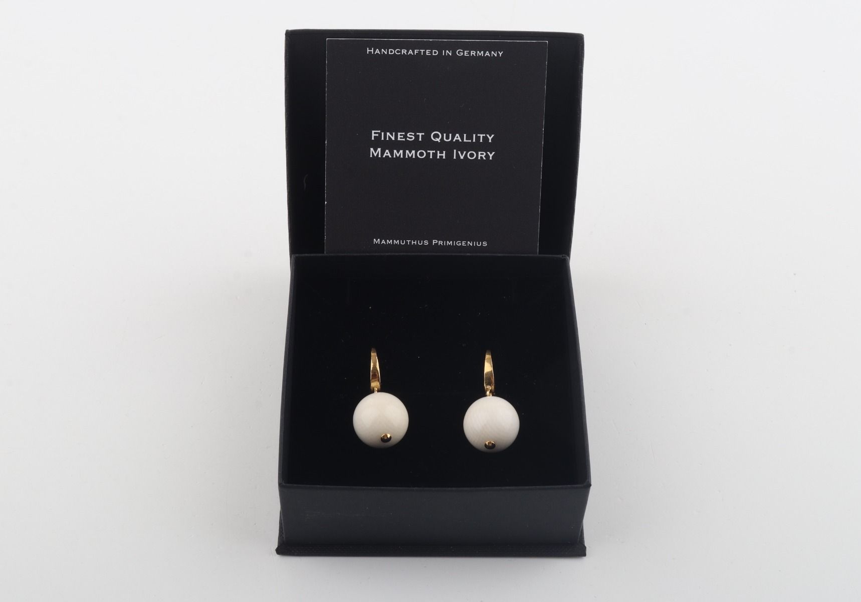 Medium New Pearl Mammoth Ivory Earrings