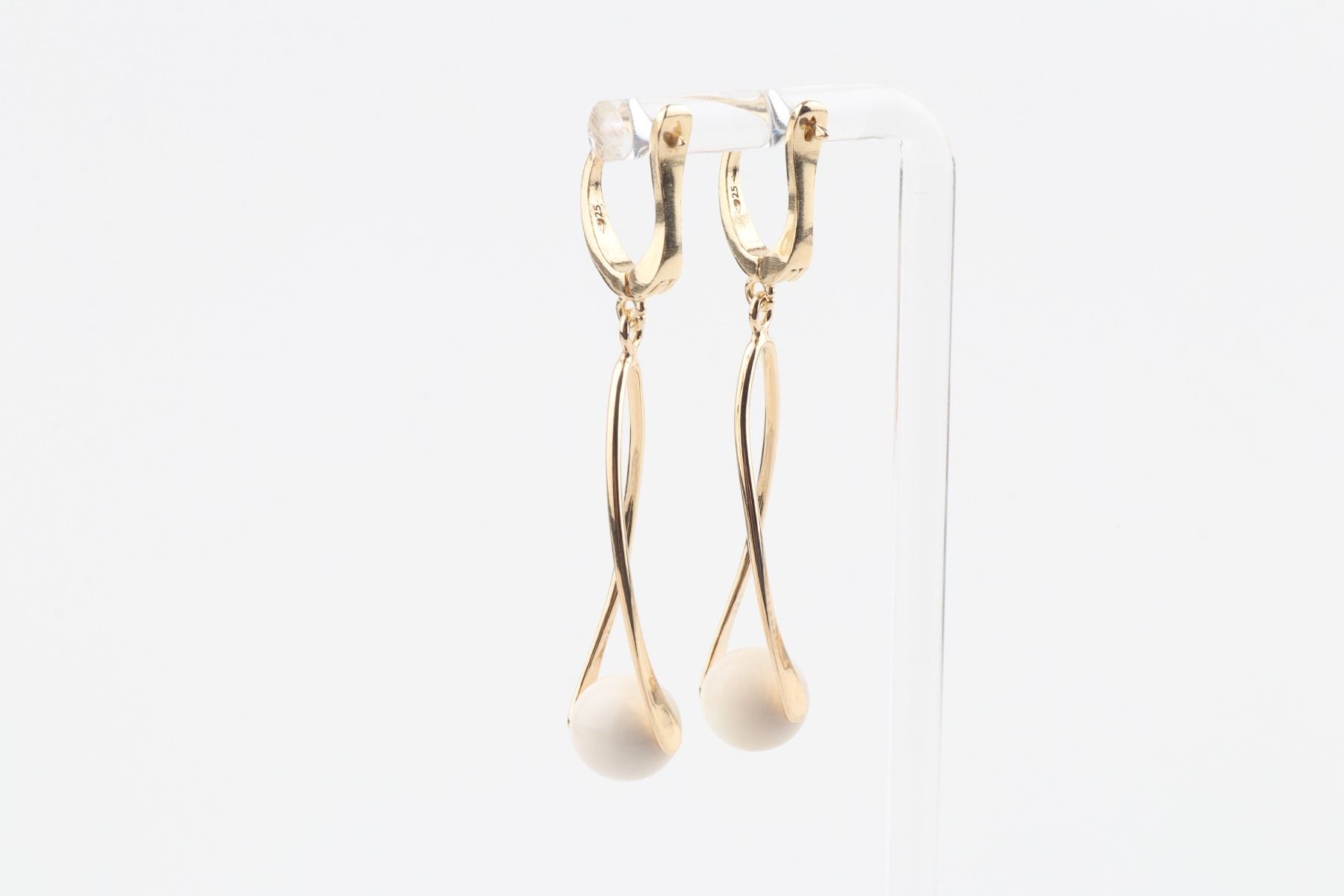 Elegant Drop Mammoth Ivory Earrings