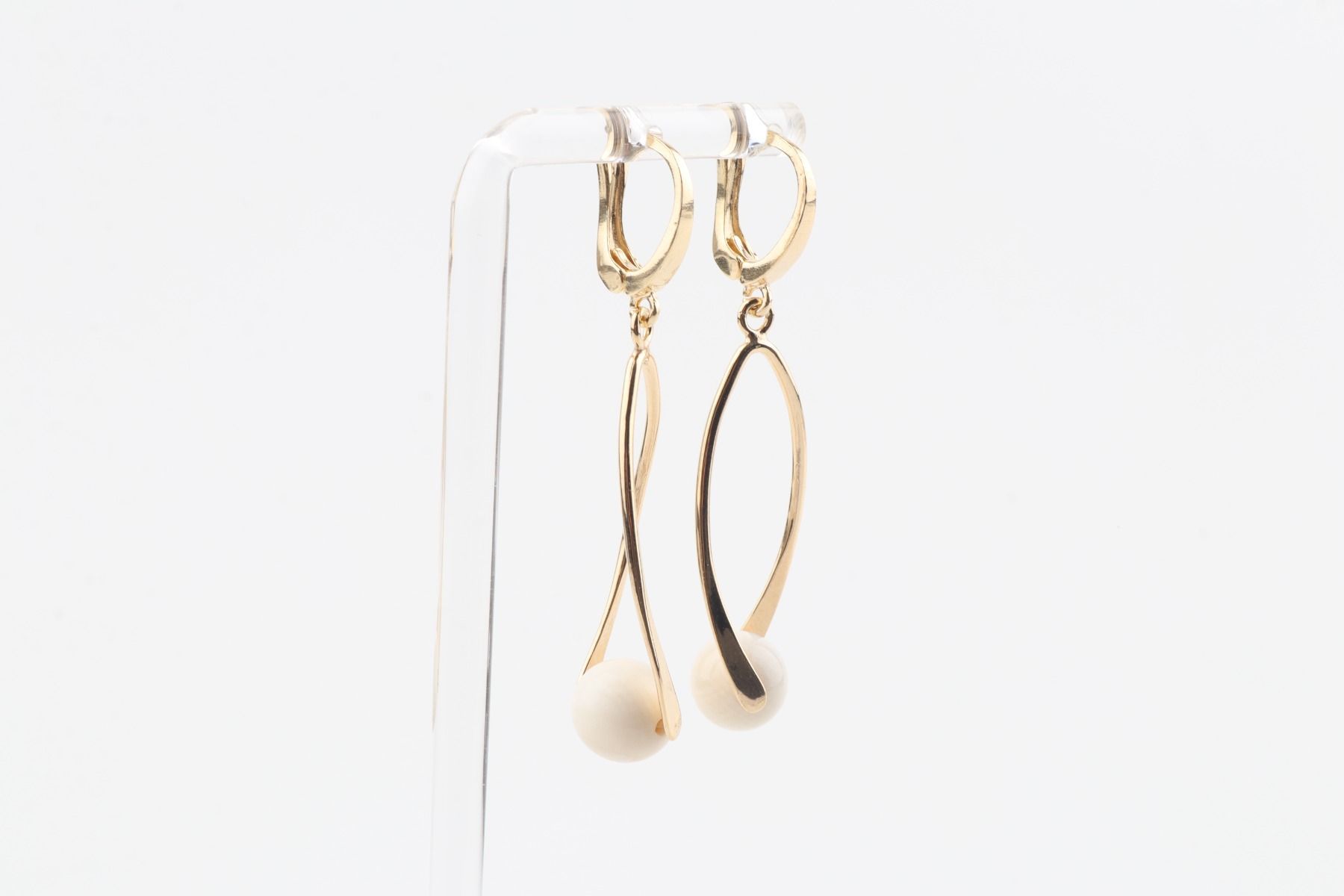Elegant Drop Mammoth Ivory Earrings