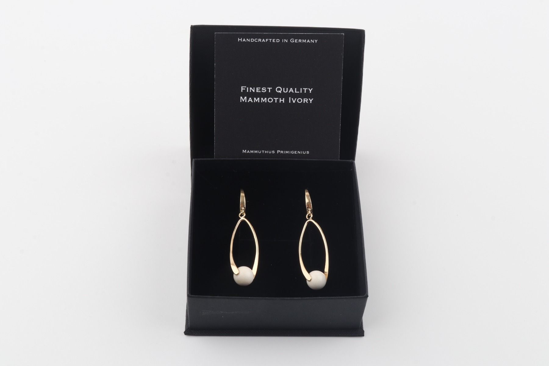 Elegant Drop Mammoth Ivory Earrings