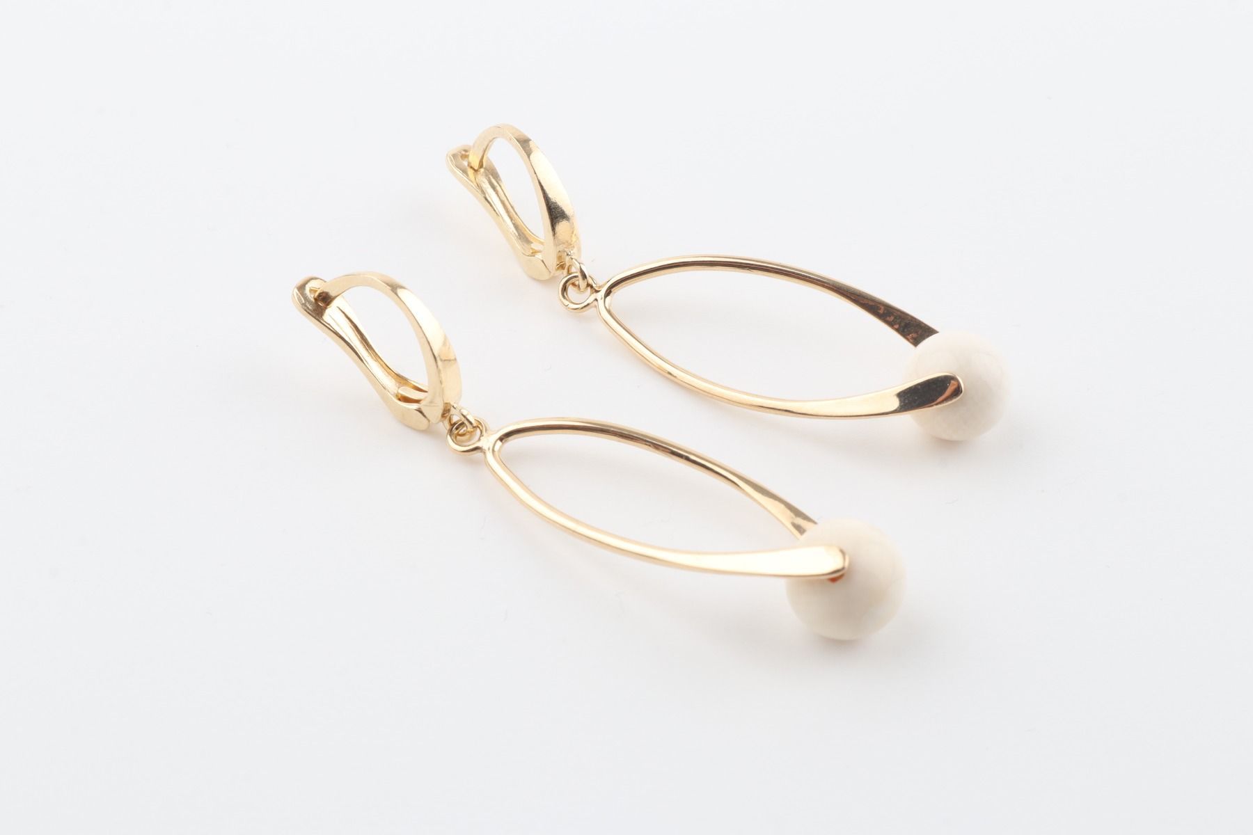 Elegant Drop Mammoth Ivory Earrings
