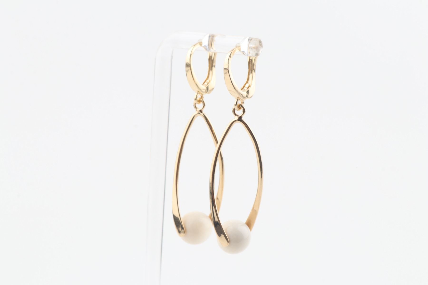 Elegant Drop Mammoth Ivory Earrings