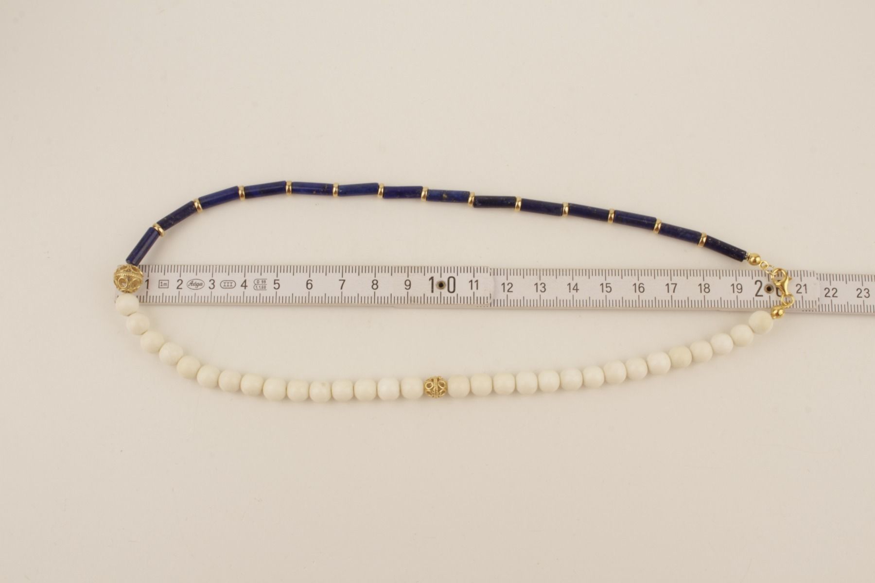 Mammoth Ivory & Lapis Lazuli Necklace