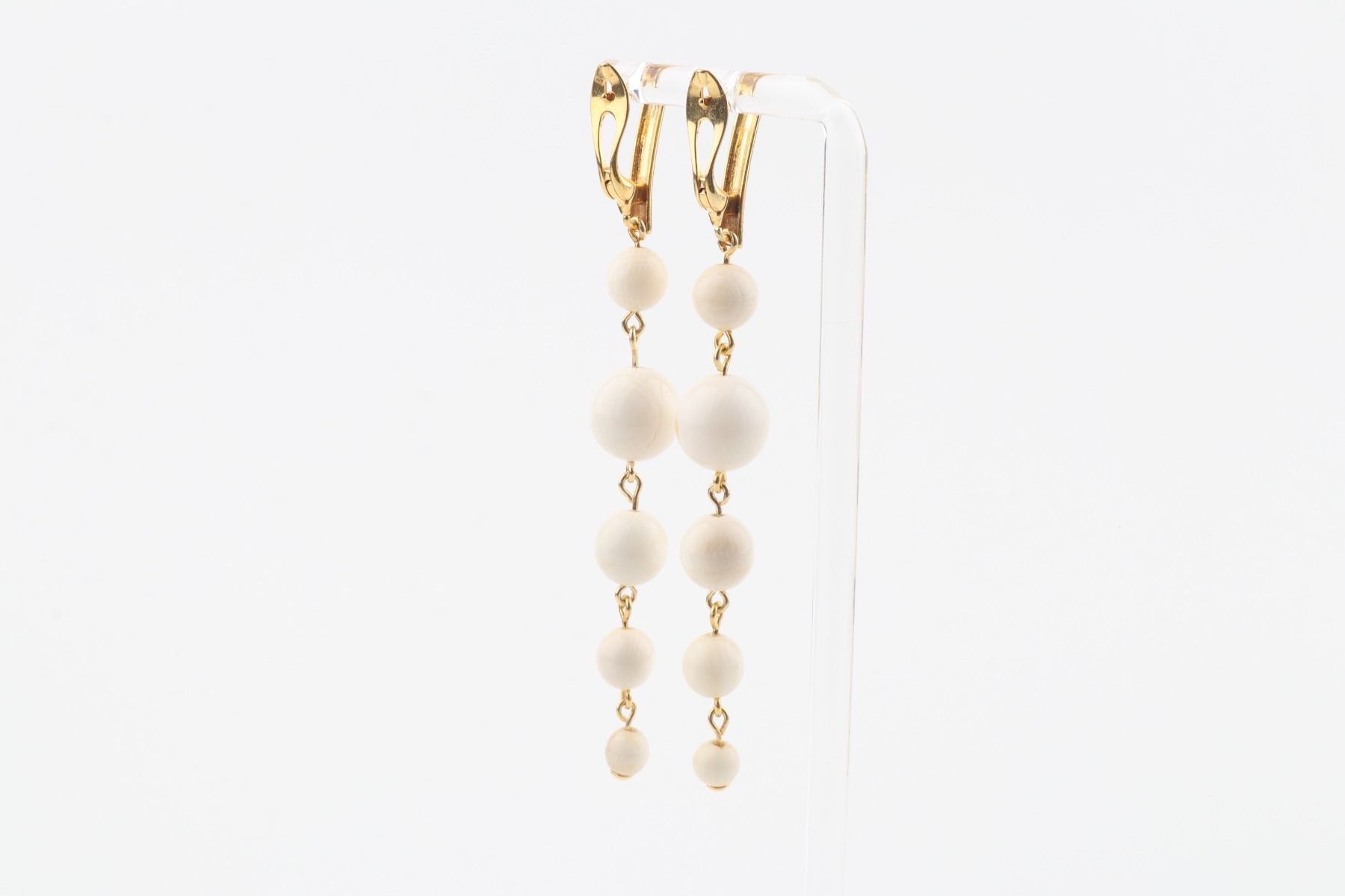 Long Graduated Mammoth Ivory Earrings