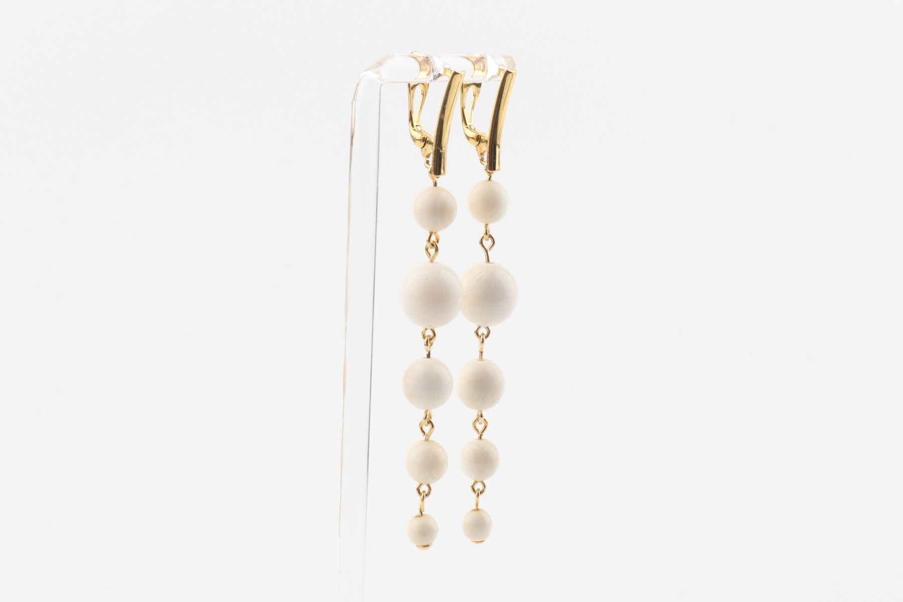Long Graduated Mammoth Ivory Earrings