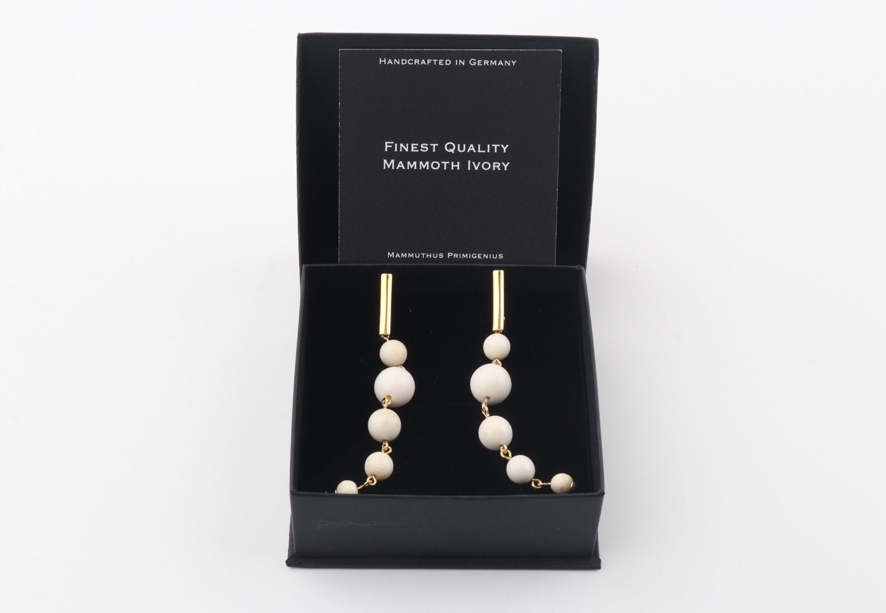 Long Graduated Mammoth Ivory Earrings